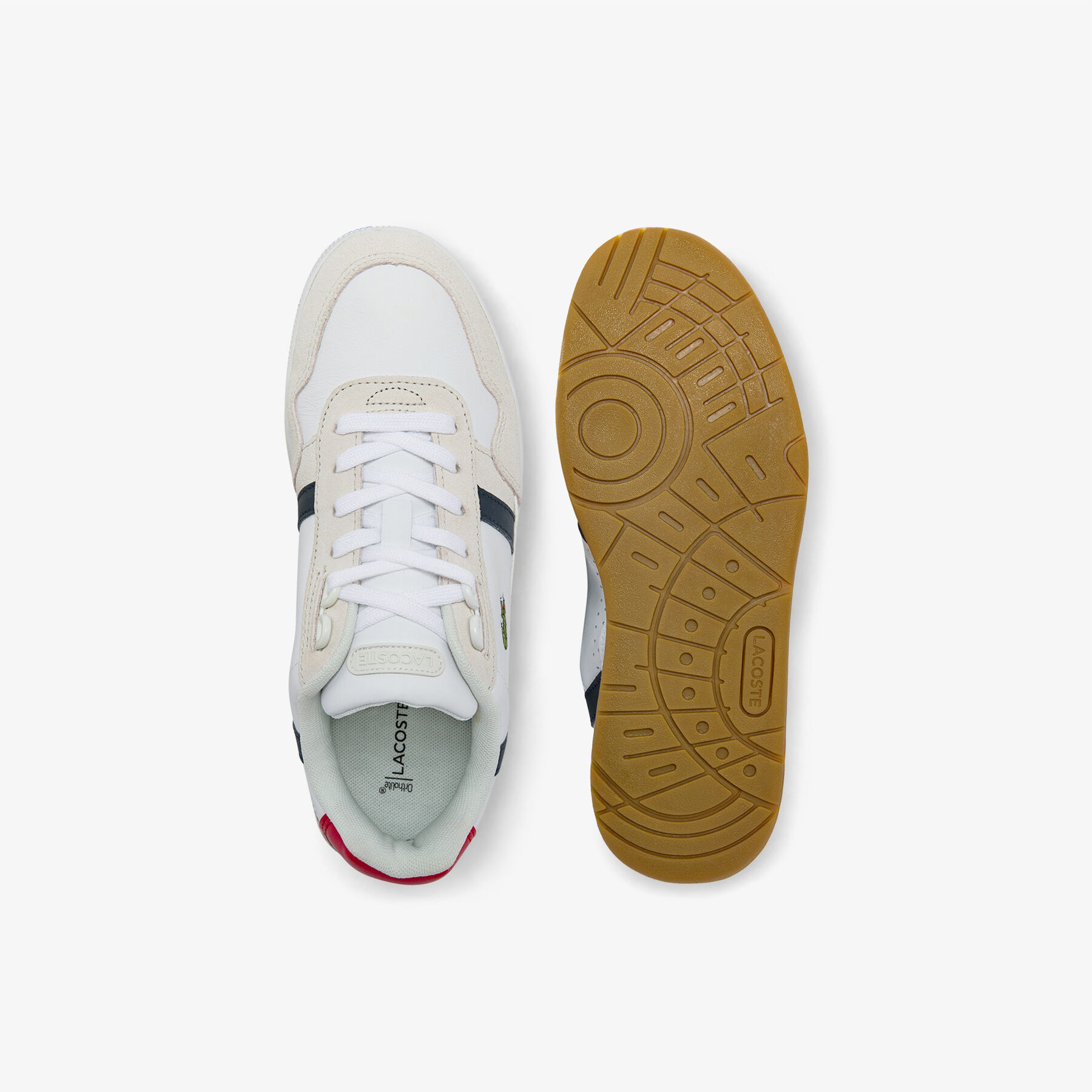 Women's T-Clip Tricolour Leather and Suede Trainers