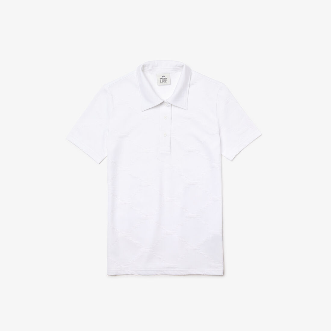 Women’s Lacoste LIVE Slim Fit Monogram Patterned Polo Women’s Lacoste LIVE Slim Fit Monogram Patterned Polo