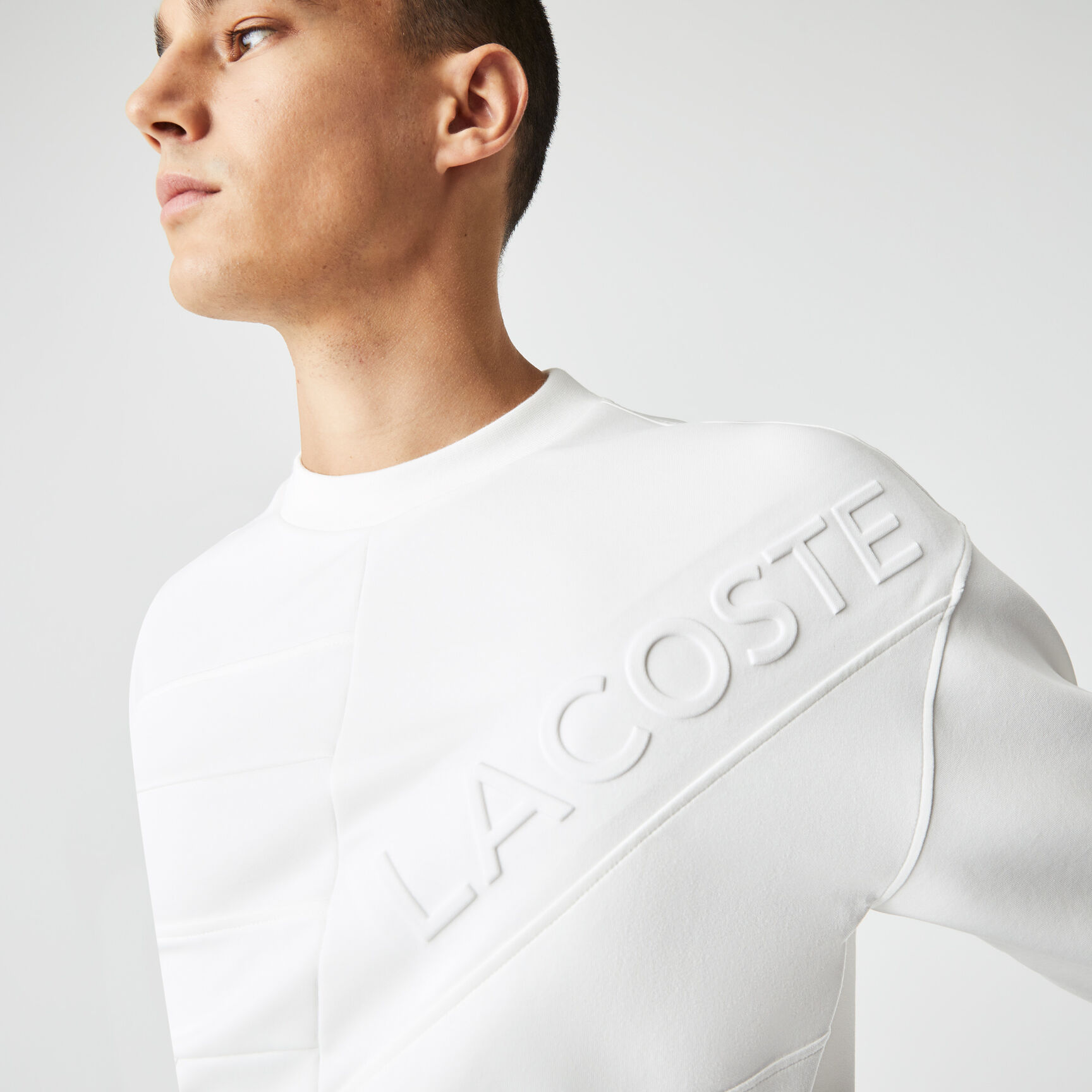 Men's Lacoste Loose Fit Patchwork Effect Sweatshirt