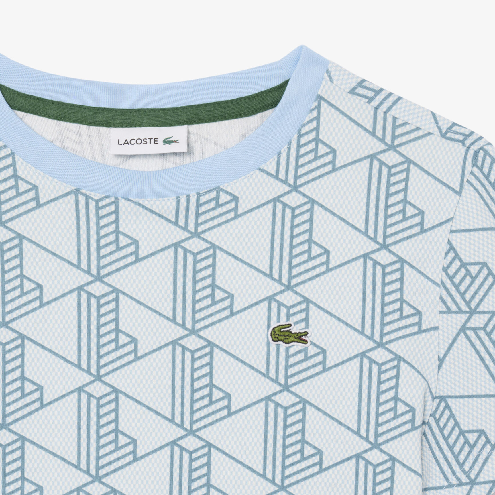 تي شيرت قطني بطبعة مونوغرام