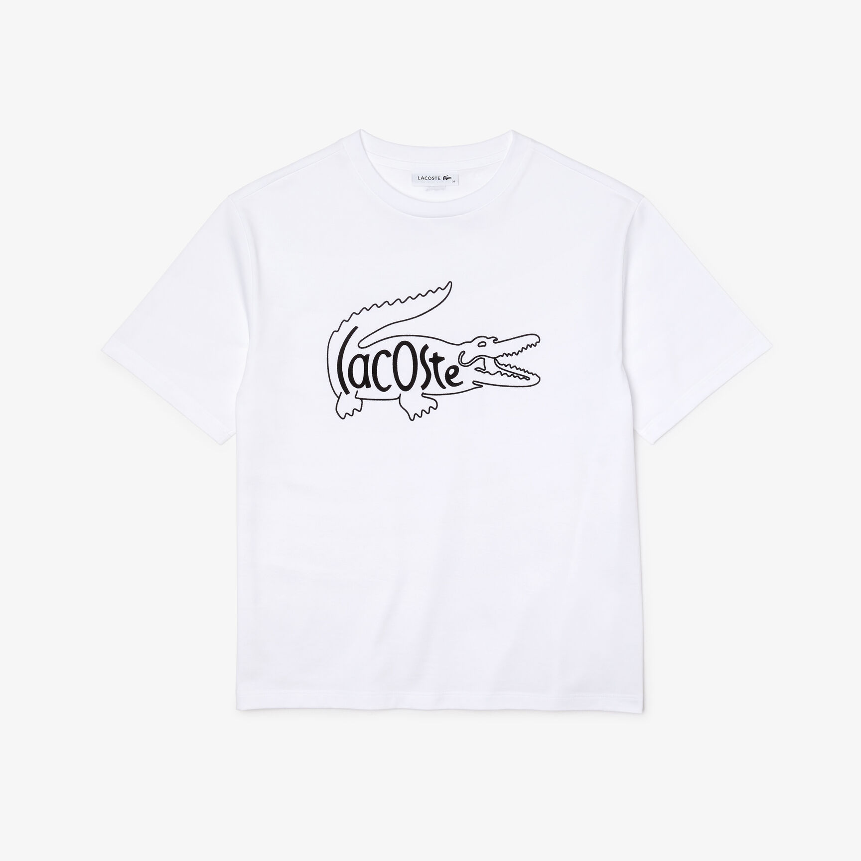 Women&rsquo;s Crew Neck Crocodile Print Cotton T-shirt