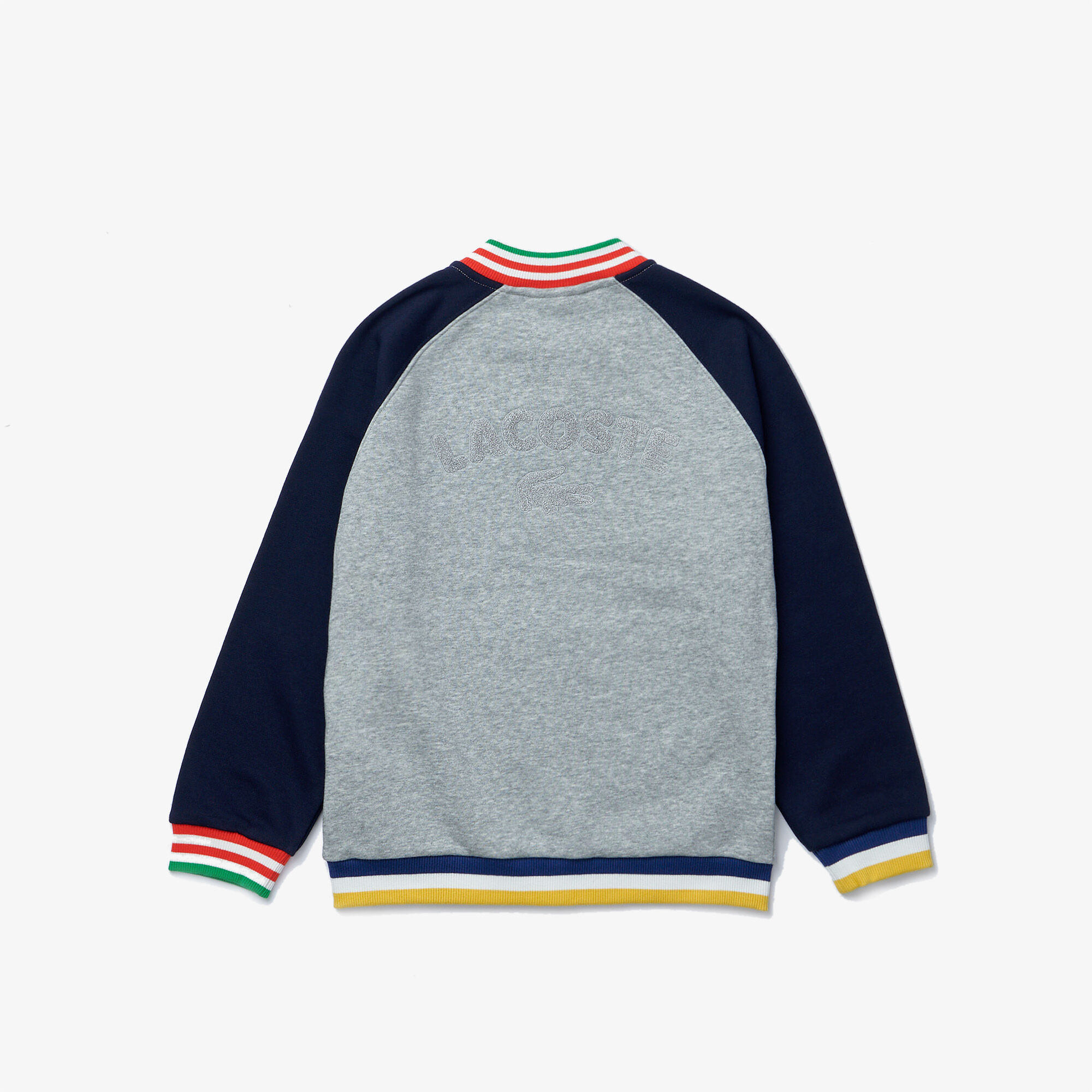 Boys’ Bicolor Striped Accents Fleece Teddy Jacket Boys’ Bicolor Striped Accents Fleece Teddy Jacket