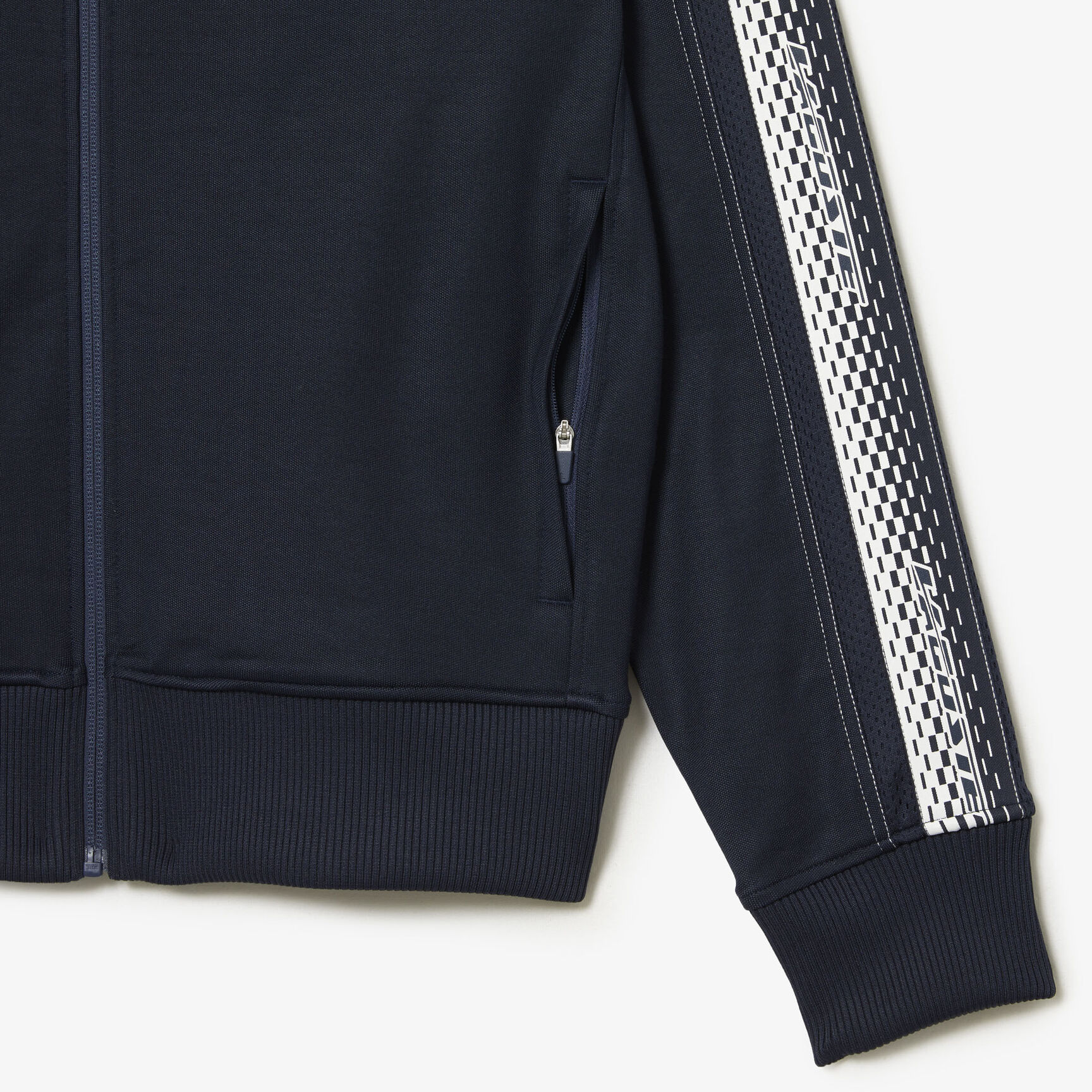 Men’s Lacoste Regular Fit Zipped Piqué Sweatshirt Men’s Lacoste Regular Fit Zipped Piqué Sweatshirt