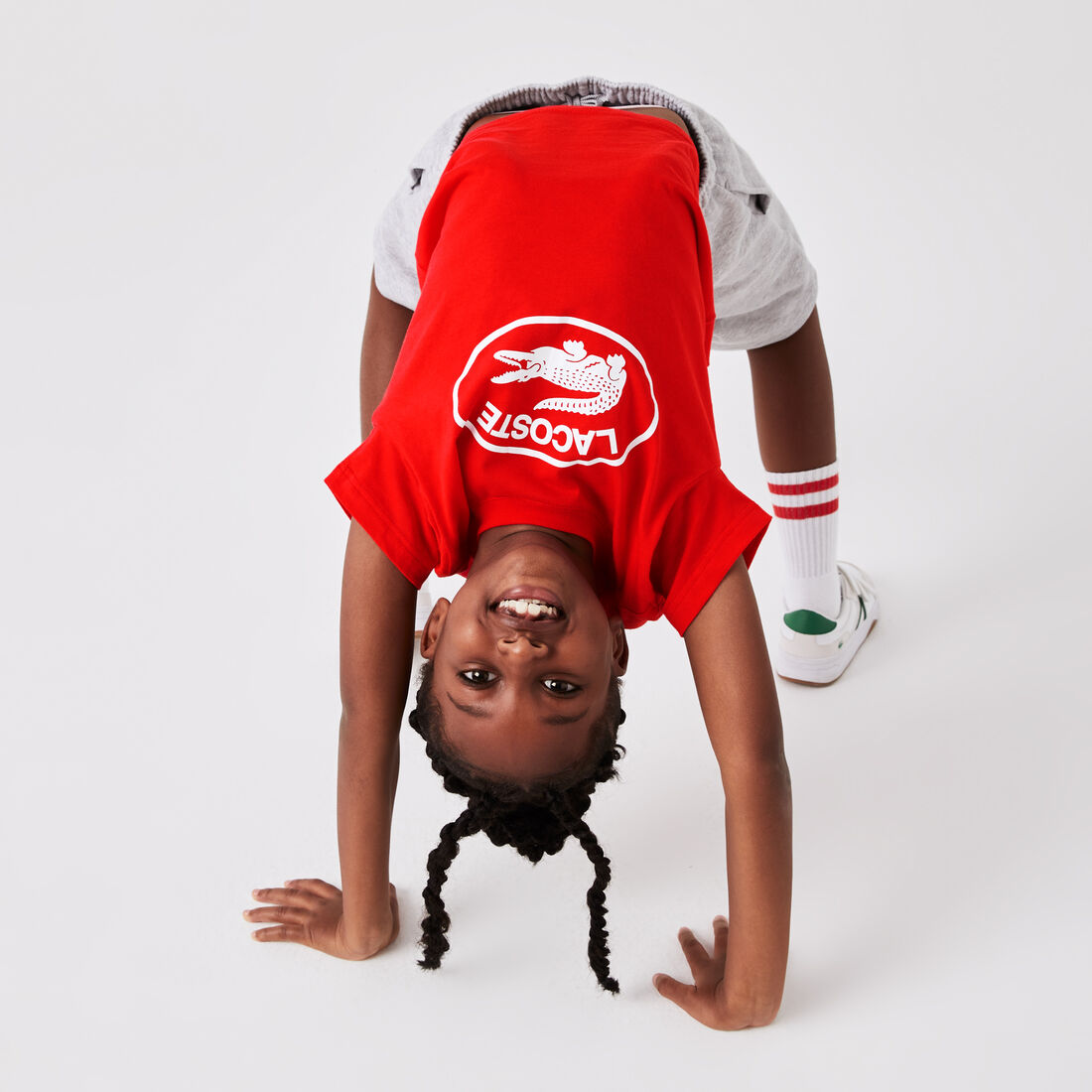 Kids' Lacoste Contrast Branded Cotton Jersey T-shirt Kids' Lacoste Contrast Branded Cotton Jersey T-shirt