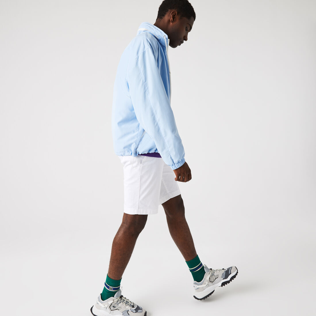 شورت بيرمودا من الجبردين المرن بقصة ضيقة للرجال شورت بيرمودا من الجبردين المرن بقصة ضيقة للرجال