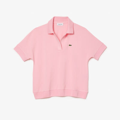Women's Lacoste Loose Fit Flowy Piqué Polo Shirt