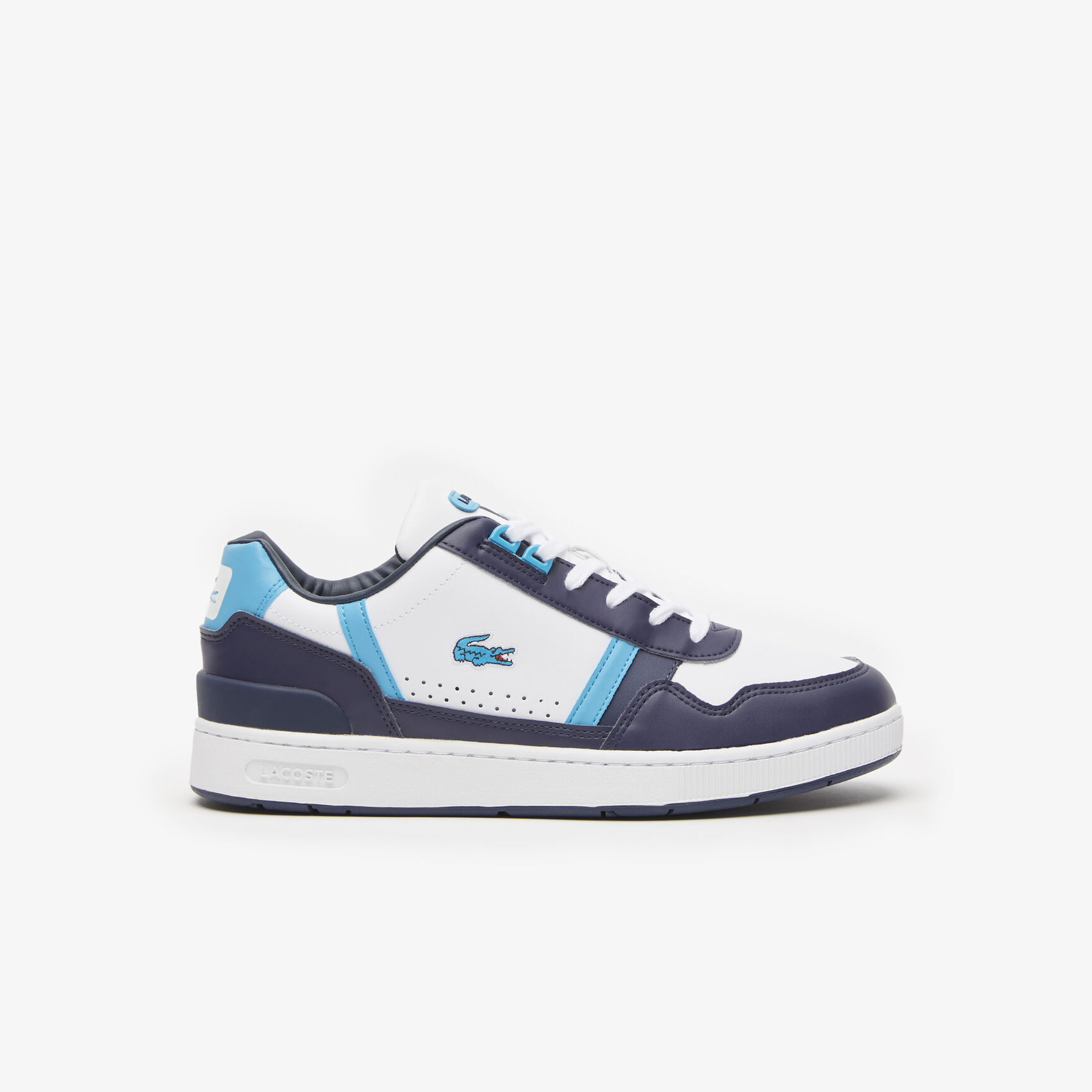 Men's Lacoste T-Clip Leather Colour Block Trainers Men's Lacoste T-Clip Leather Colour Block Trainers