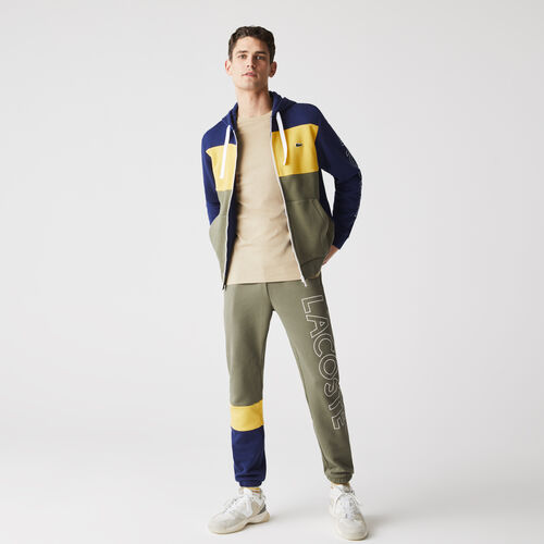 Men’s Hooded Colorblock Fleece Zip Sweatshirt