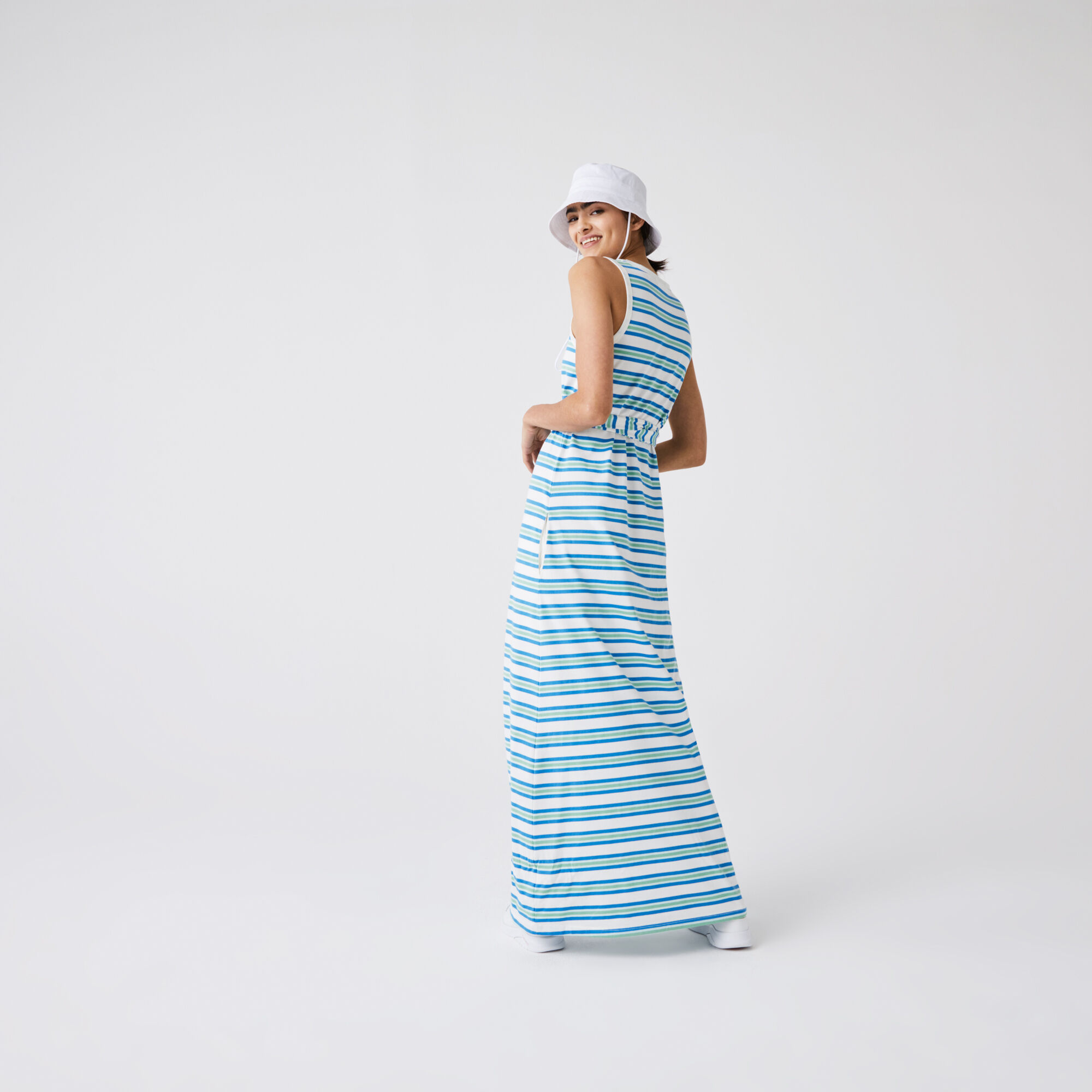 Women’s Long Striped Cotton Tank Top Dress Women’s Long Striped Cotton Tank Top Dress