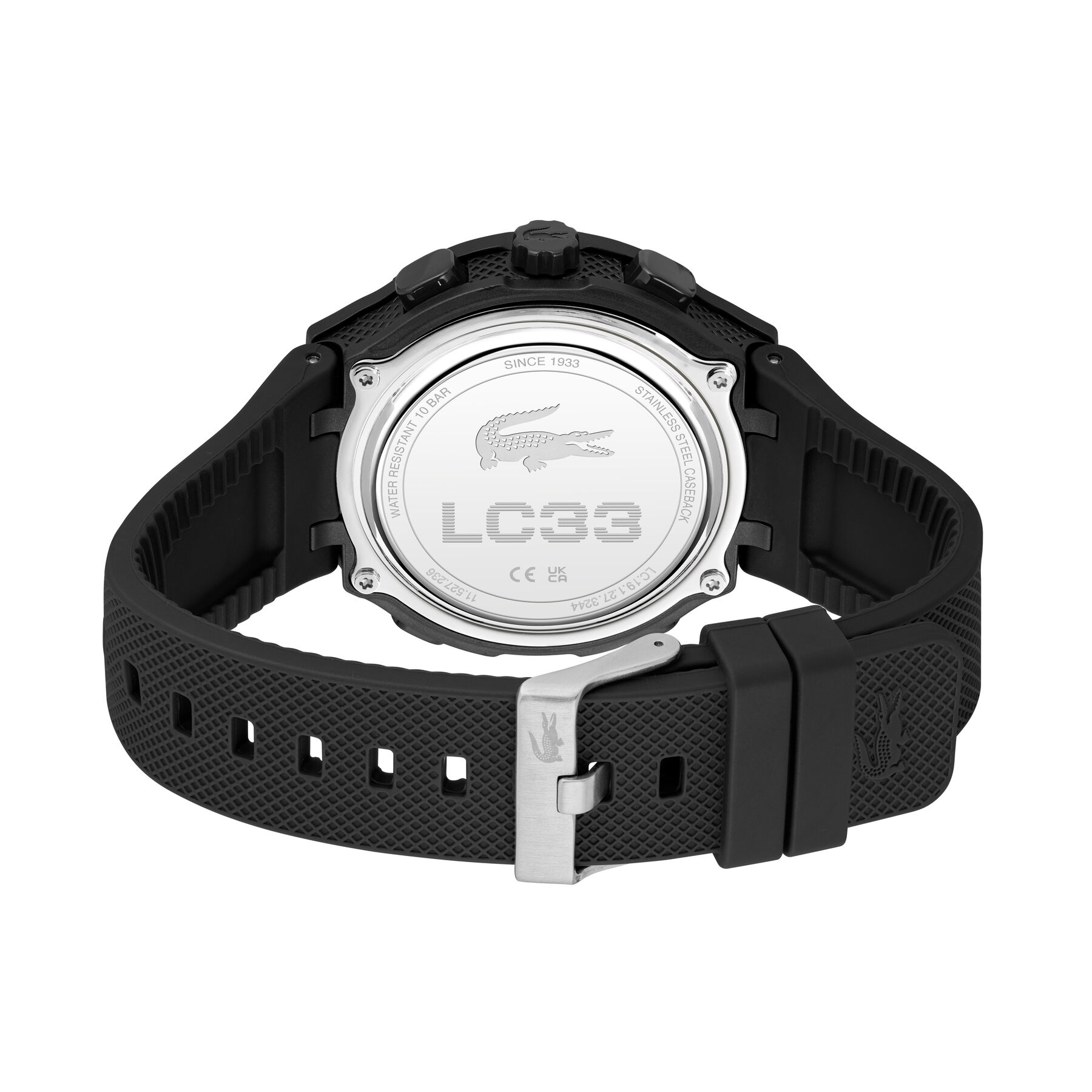 lacoste mens black dial watch