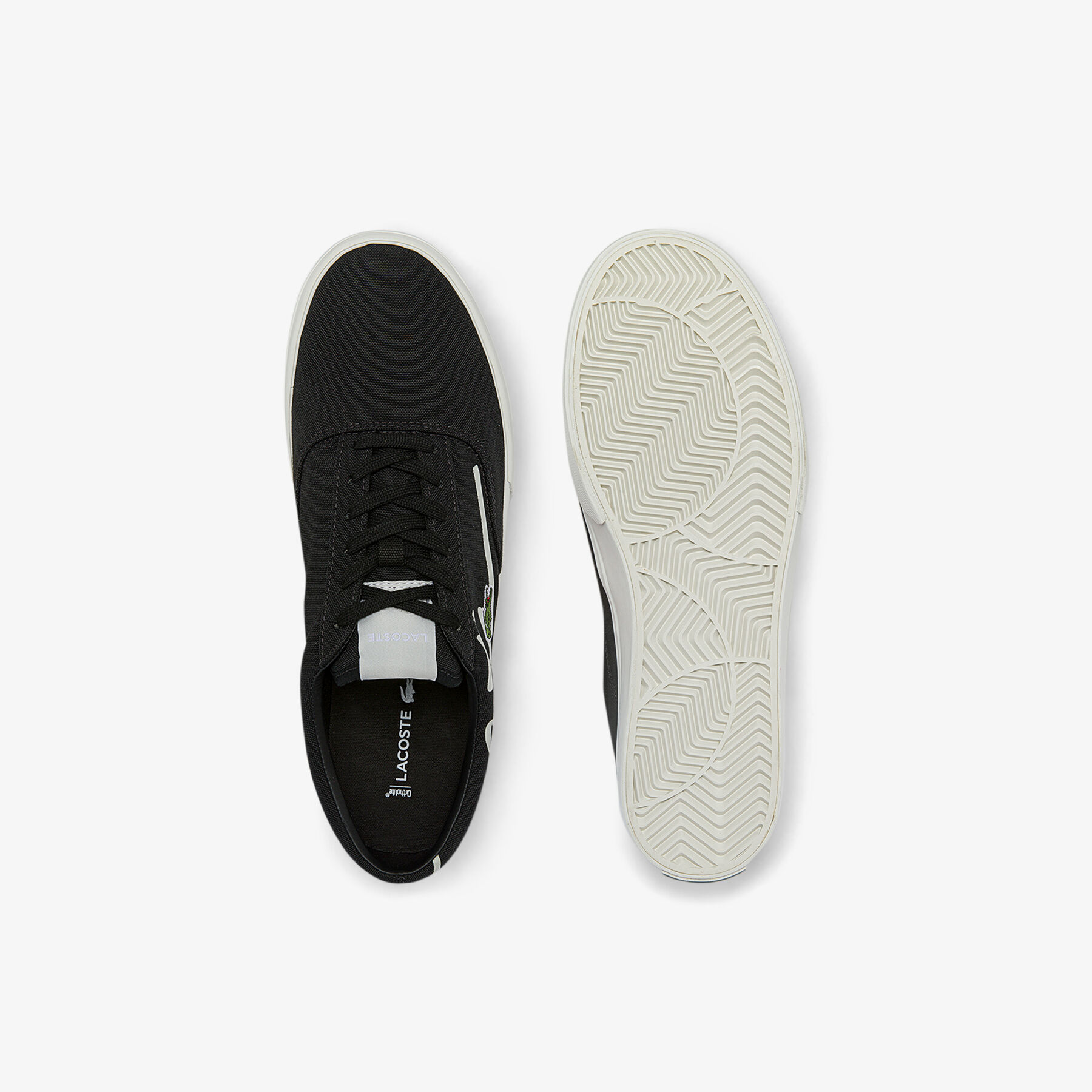 lacoste men s jump serve lace canvas trainers