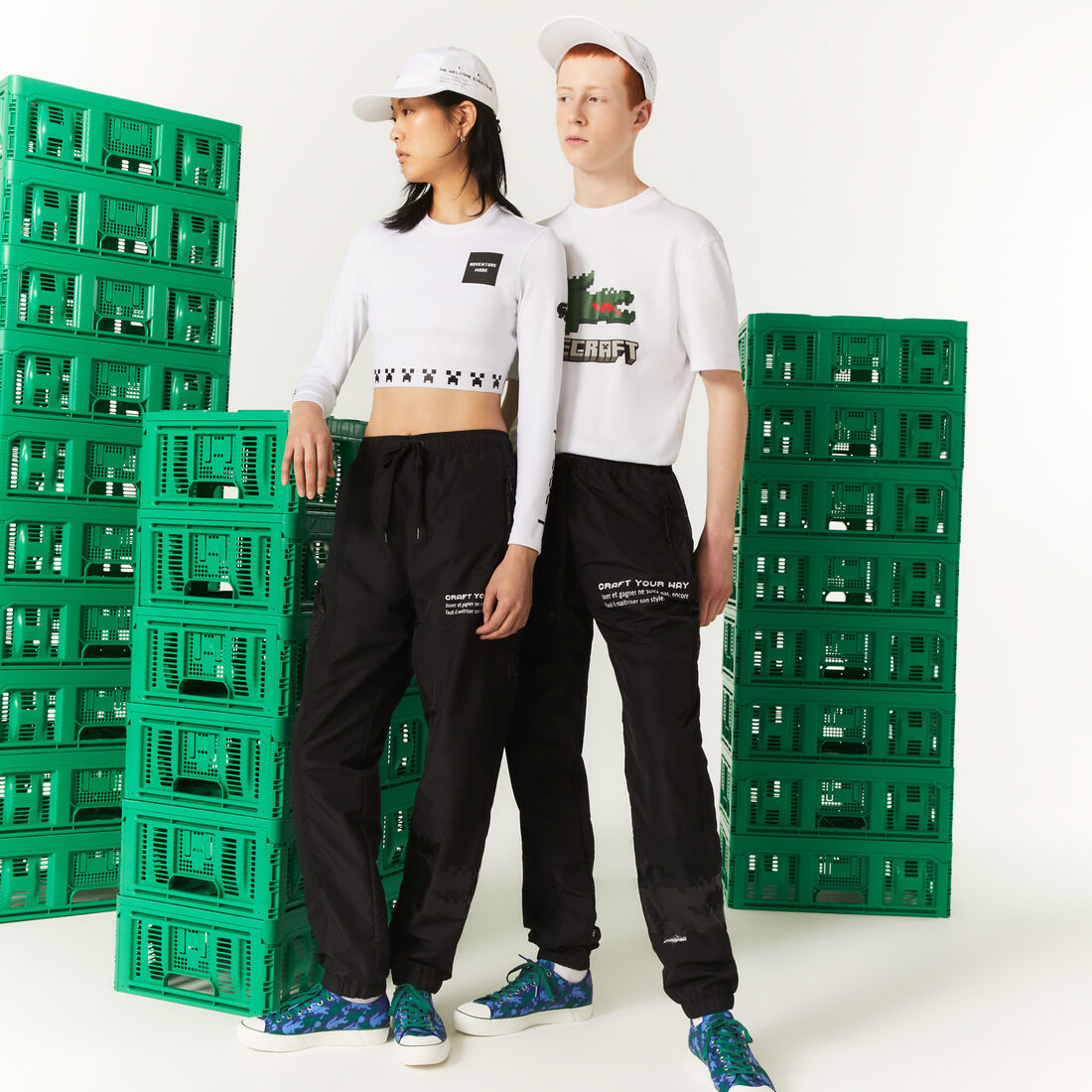 بنطال رياضي نايلون للجنسين مجموعة Lacoste L!VE x Minecraft بنطال رياضي نايلون للجنسين مجموعة Lacoste L!VE x Minecraft