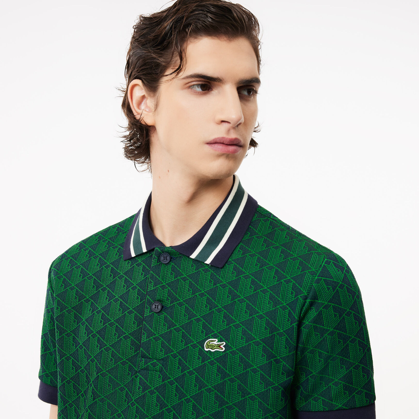 Classic Fit Monogram Jacquard Polo Shirt Classic Fit Monogram Jacquard Polo Shirt