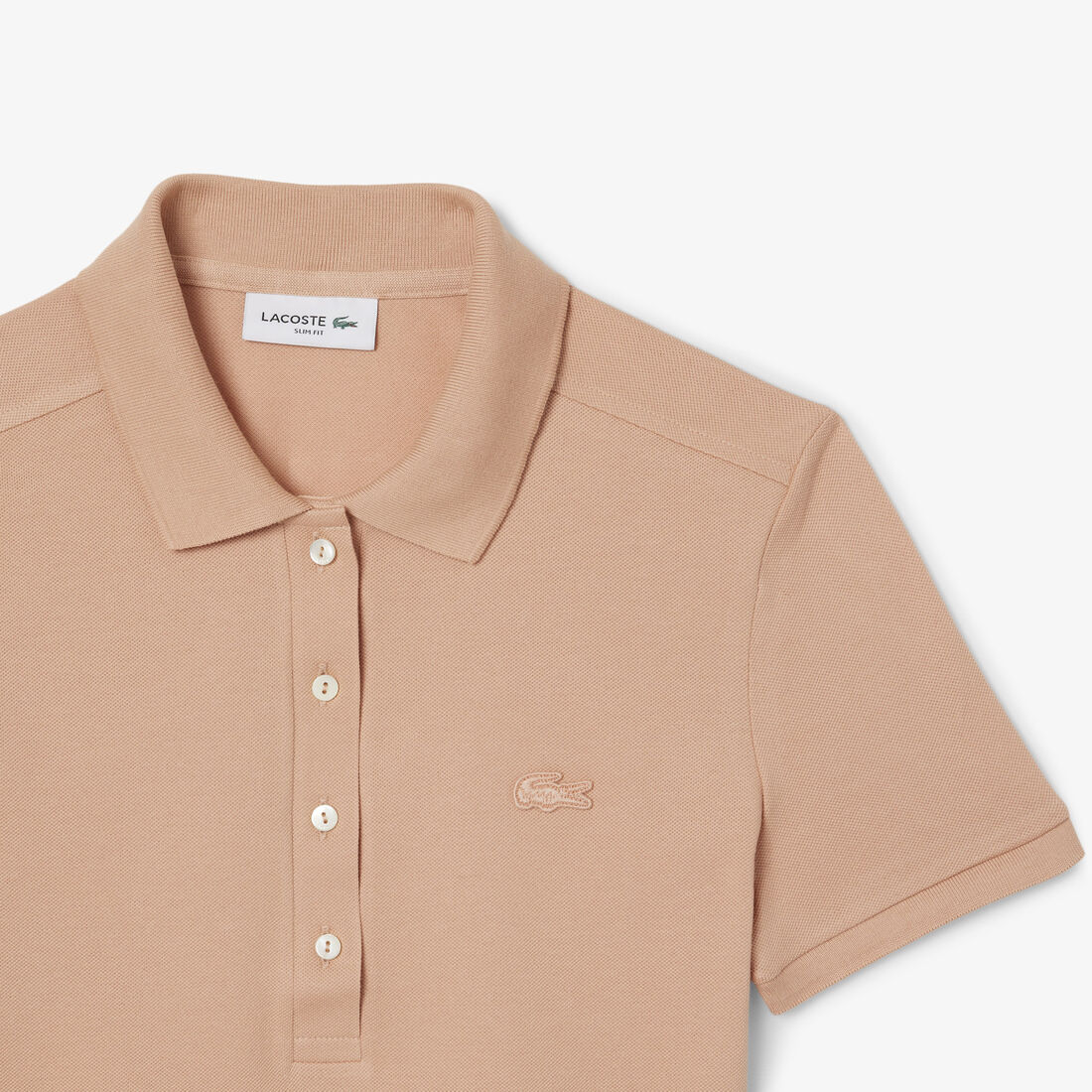 تيشيرت بولو L.12.D بقصة ضيقة من قماش بيتي بيكيه المطاطي تيشيرت بولو L.12.D بقصة ضيقة من قماش بيتي بيكيه المطاطي