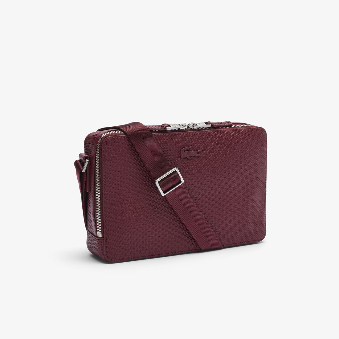 Unisex Chantaco Matte Stitched Leather Zippered Crossbody Bag Unisex Chantaco Matte Stitched Leather Zippered Crossbody Bag