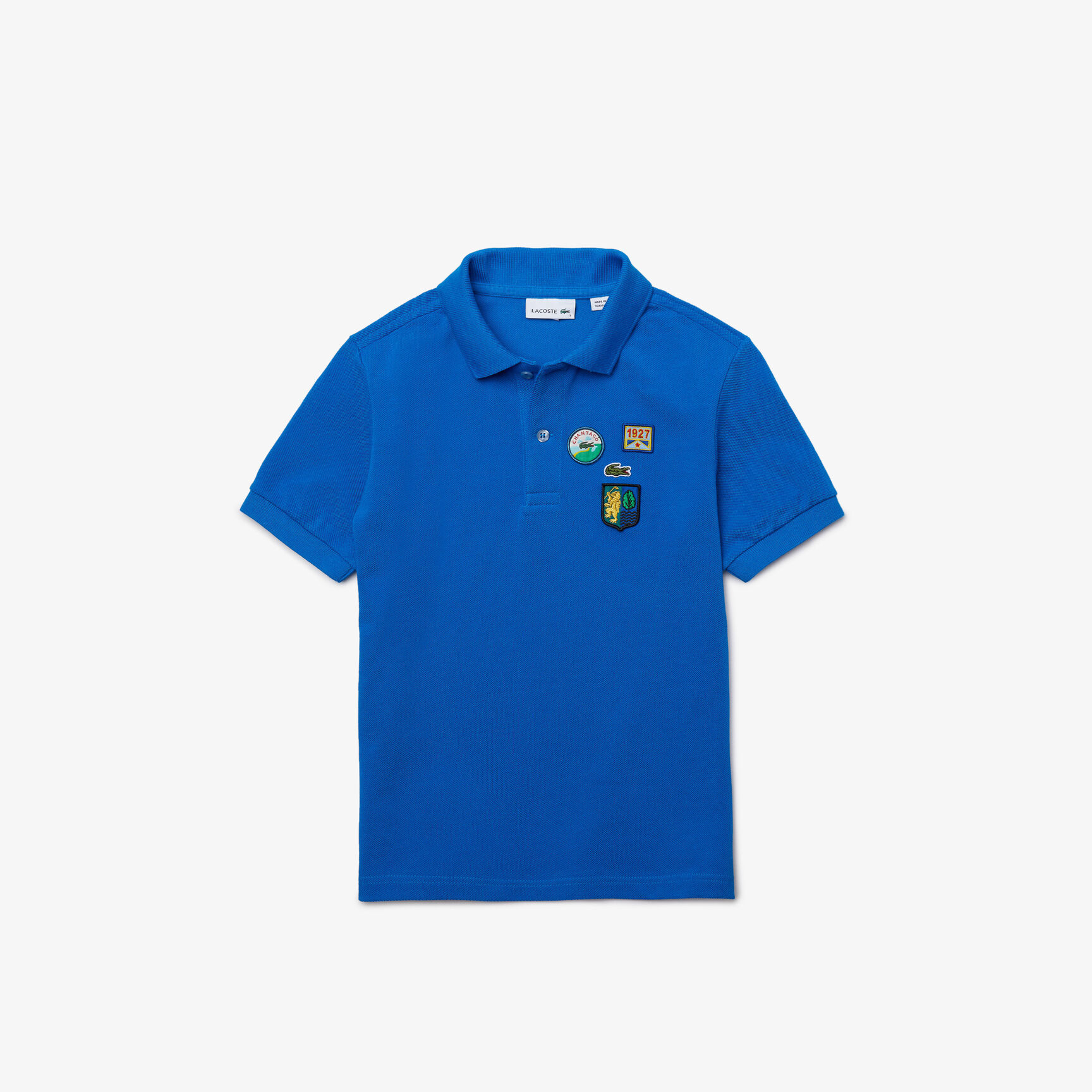 Boys’ Lacoste Badges Soft Cotton Piqué Polo Boys’ Lacoste Badges Soft Cotton Piqué Polo