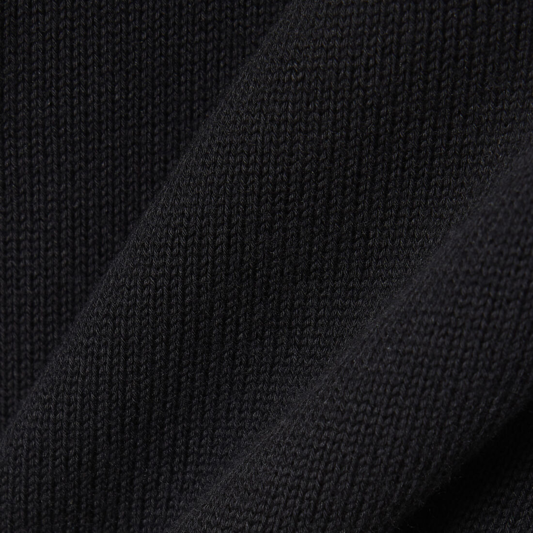 Zipped High Neck Cotton Sweater