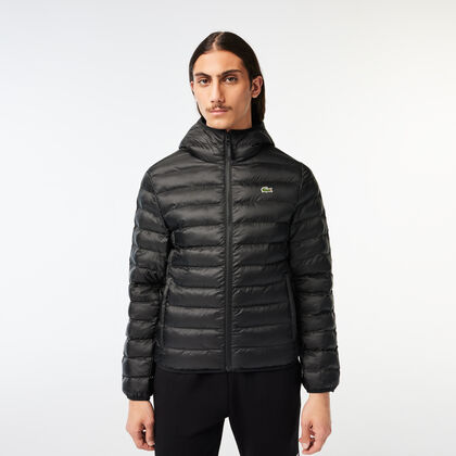 Men's Lacoste Quilted Hooded Short Jacket