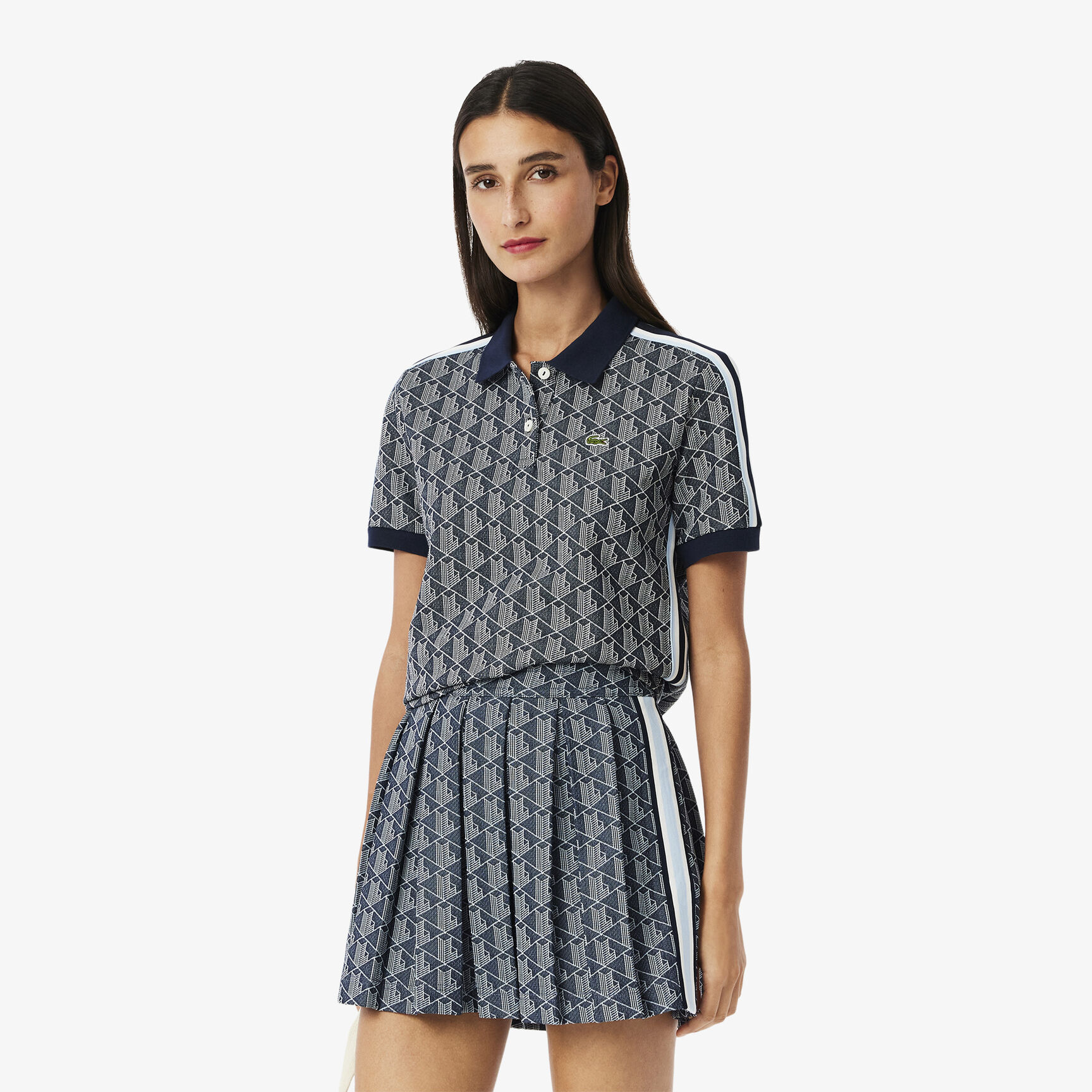 Slim Fit Monogram Jacquard Polo Shirt