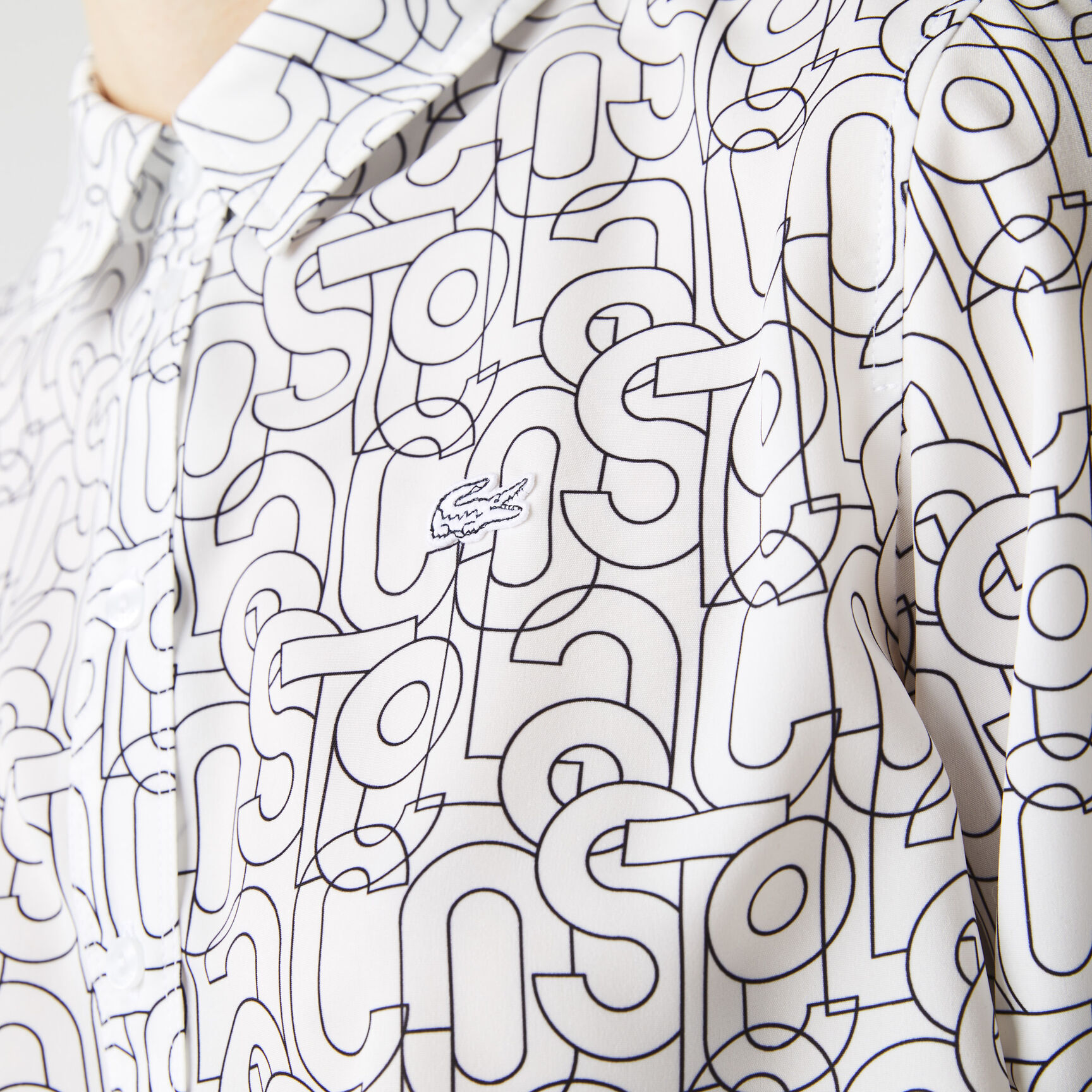 Women&rsquo;s Lacoste Print Relaxed Fit Flowy Shirt