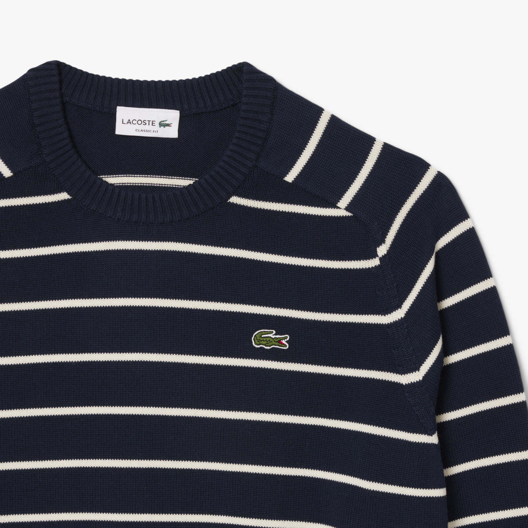 Striped Cotton Crew Neck Sweater