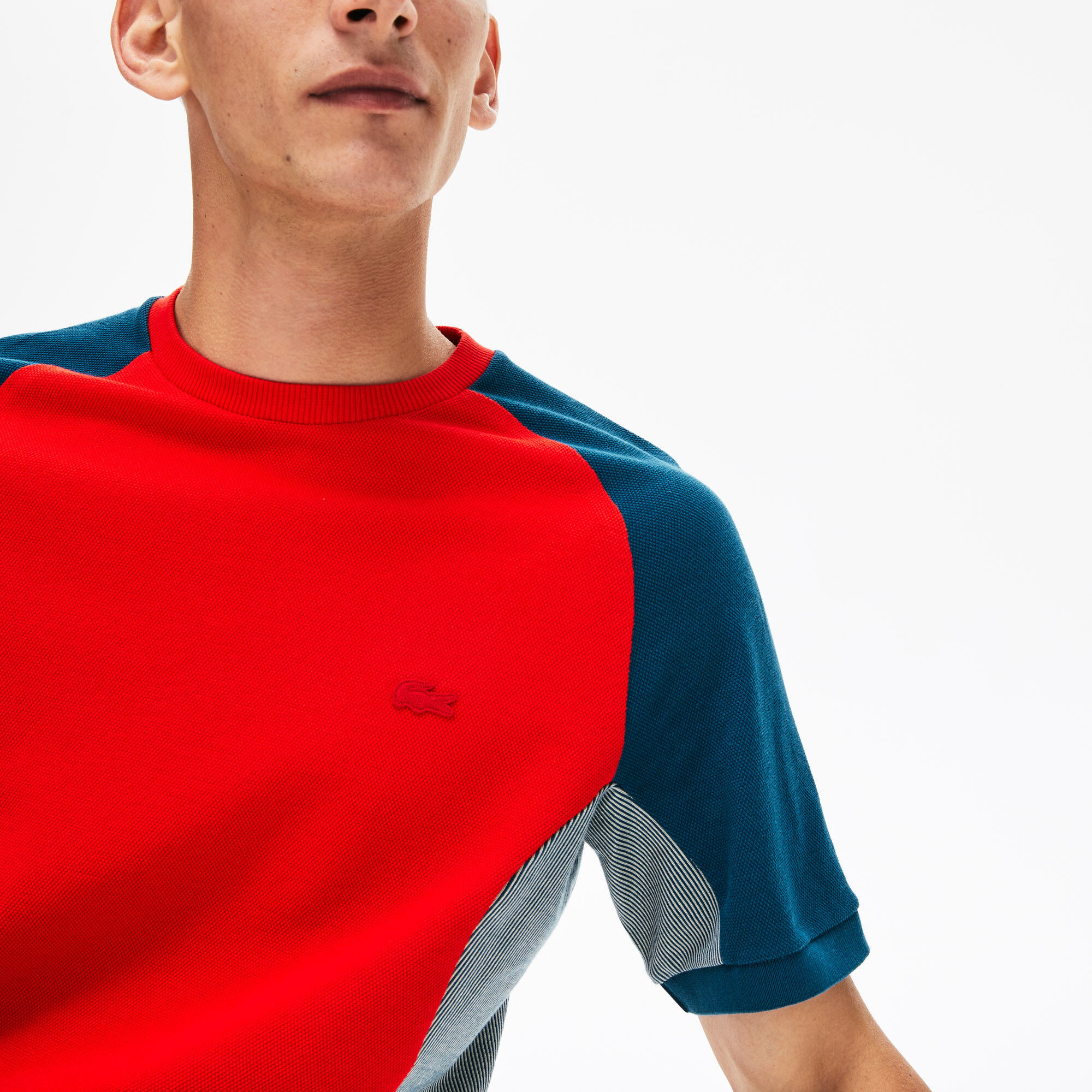 Men's Colourblock Piqué Crew Neck T-shirt Men's Colourblock Piqué Crew Neck T-shirt