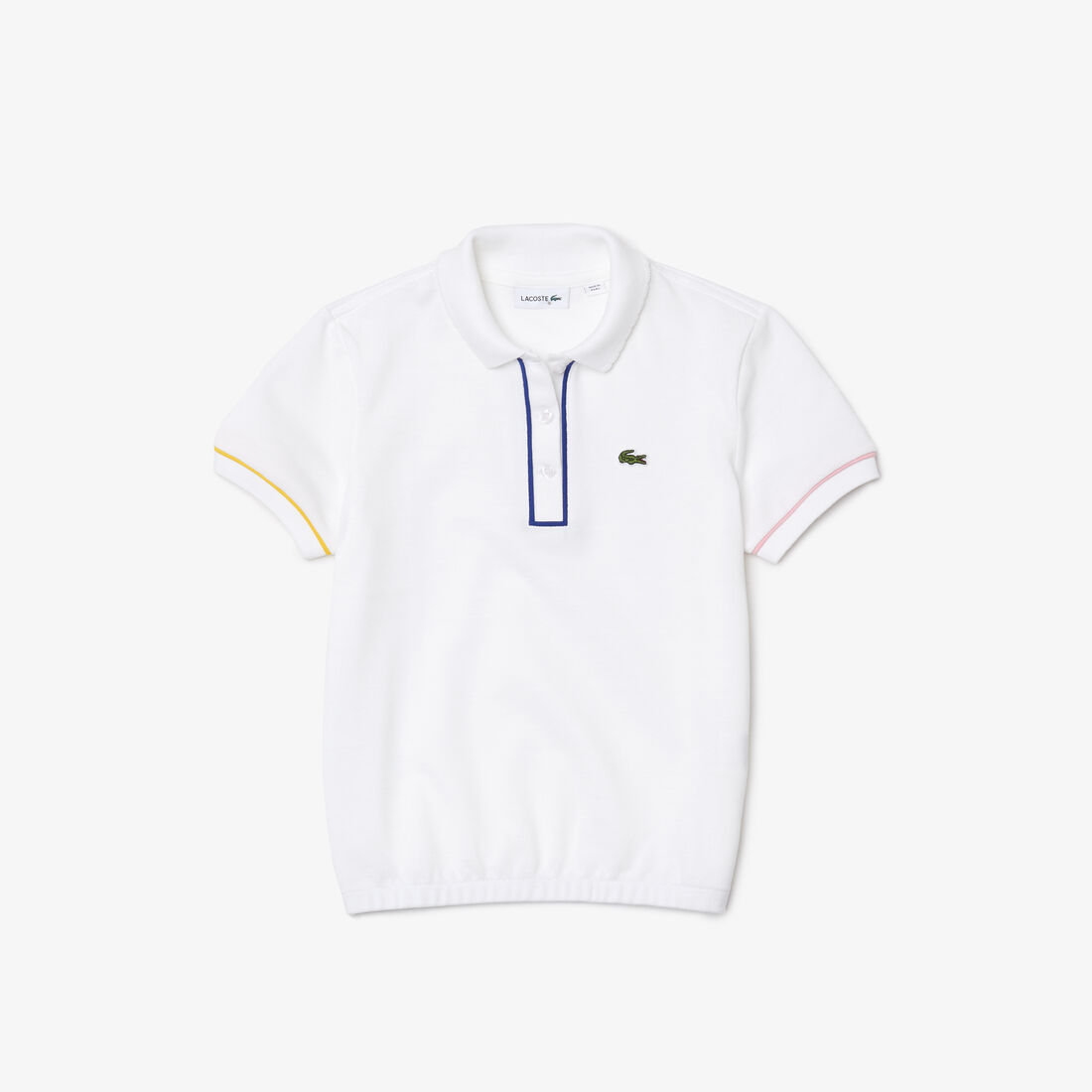 Girls' Lacoste Elasticised Waist Cotton Piqué Polo Shirt