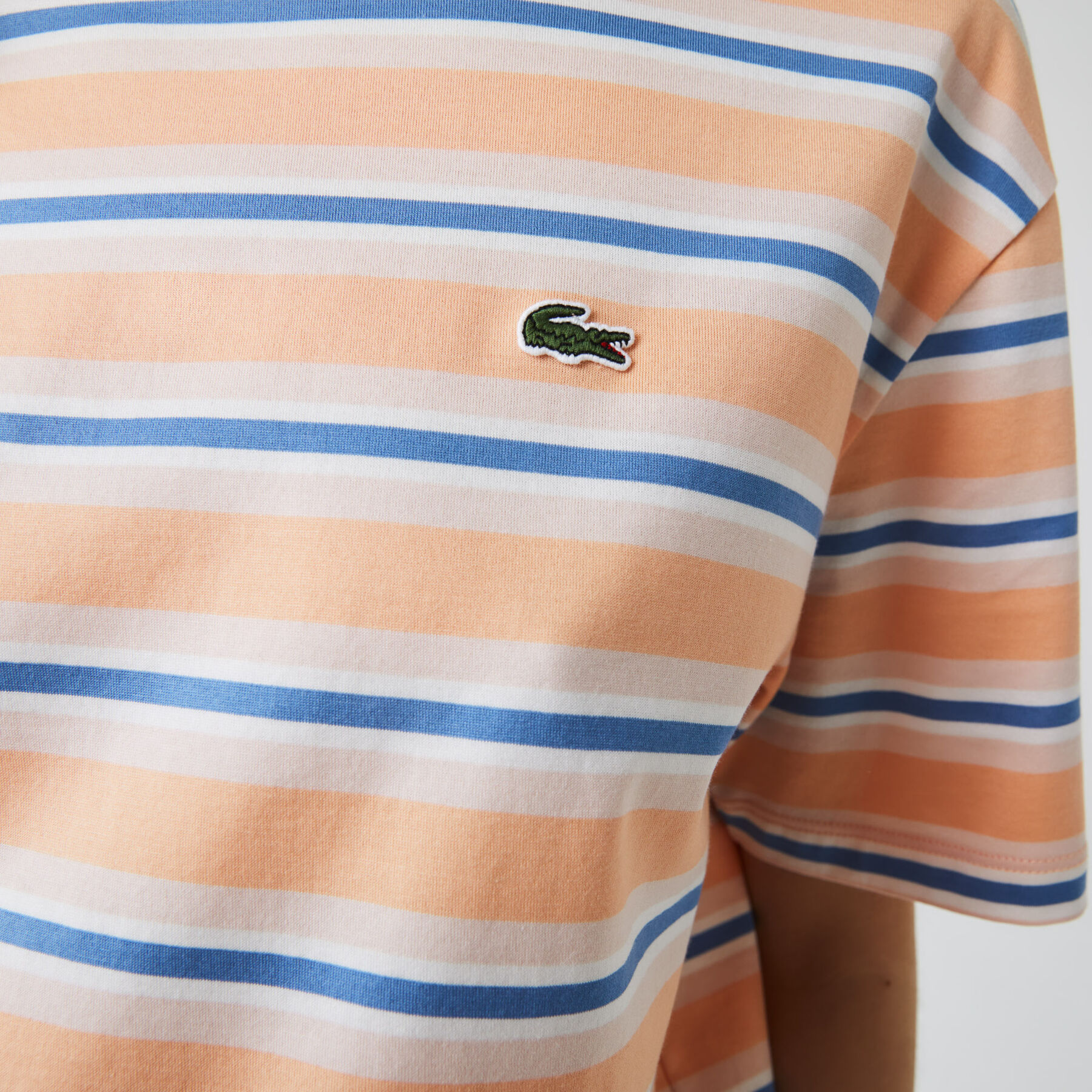 Women’s Crew Neck Striped Cotton T-shirt lacoste women s crew neck striped cotton t shirt
