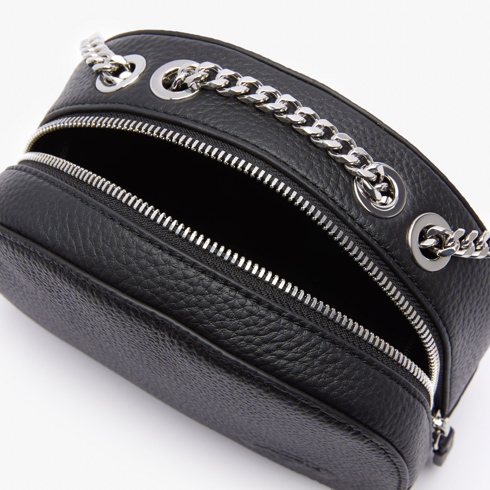 Buy Women s Croco Crew Zippered Grained Leather Shoulder Bag Lacoste QA