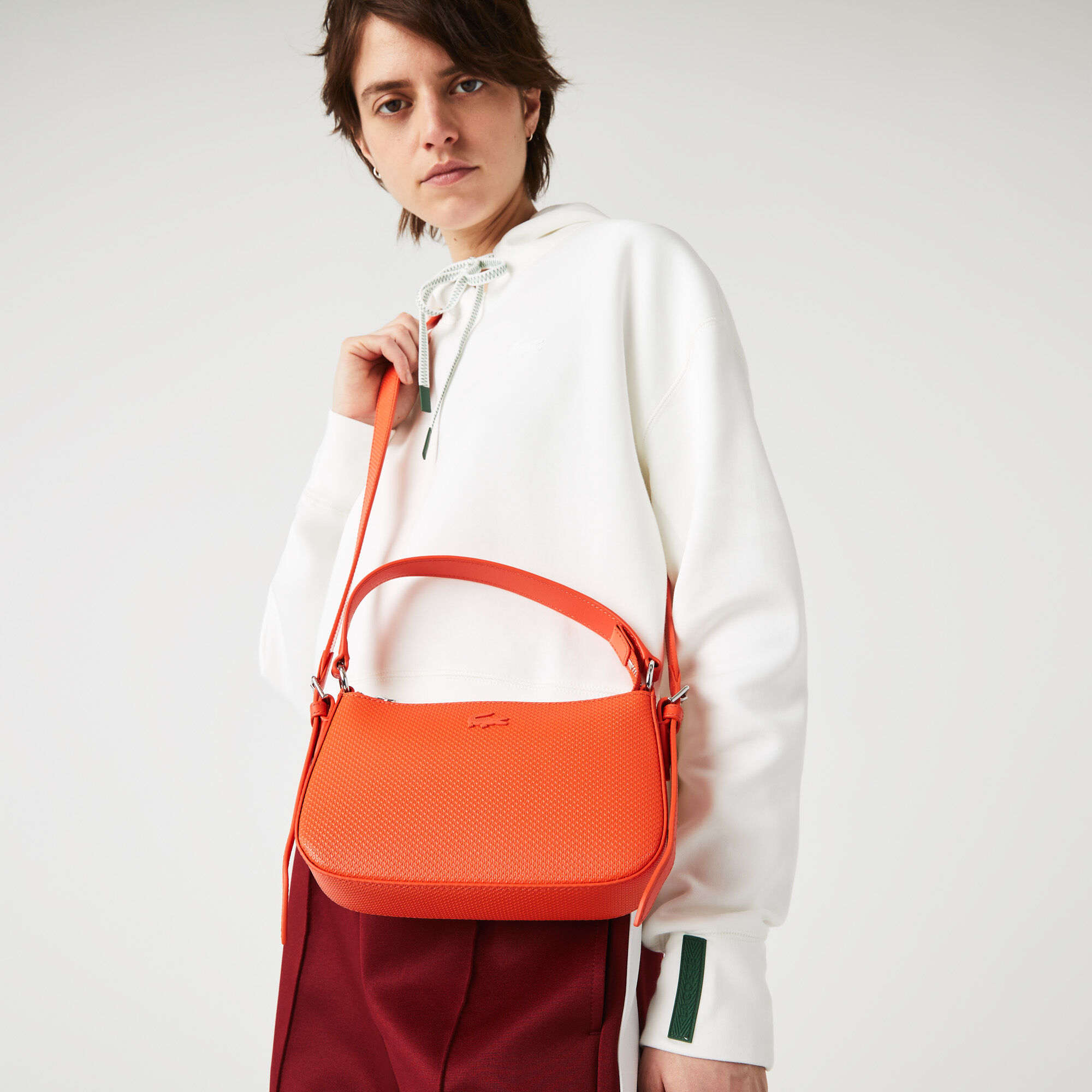 Buy Women s Chantaco Piqu Leather Small Shoulder Bag Lacoste QA