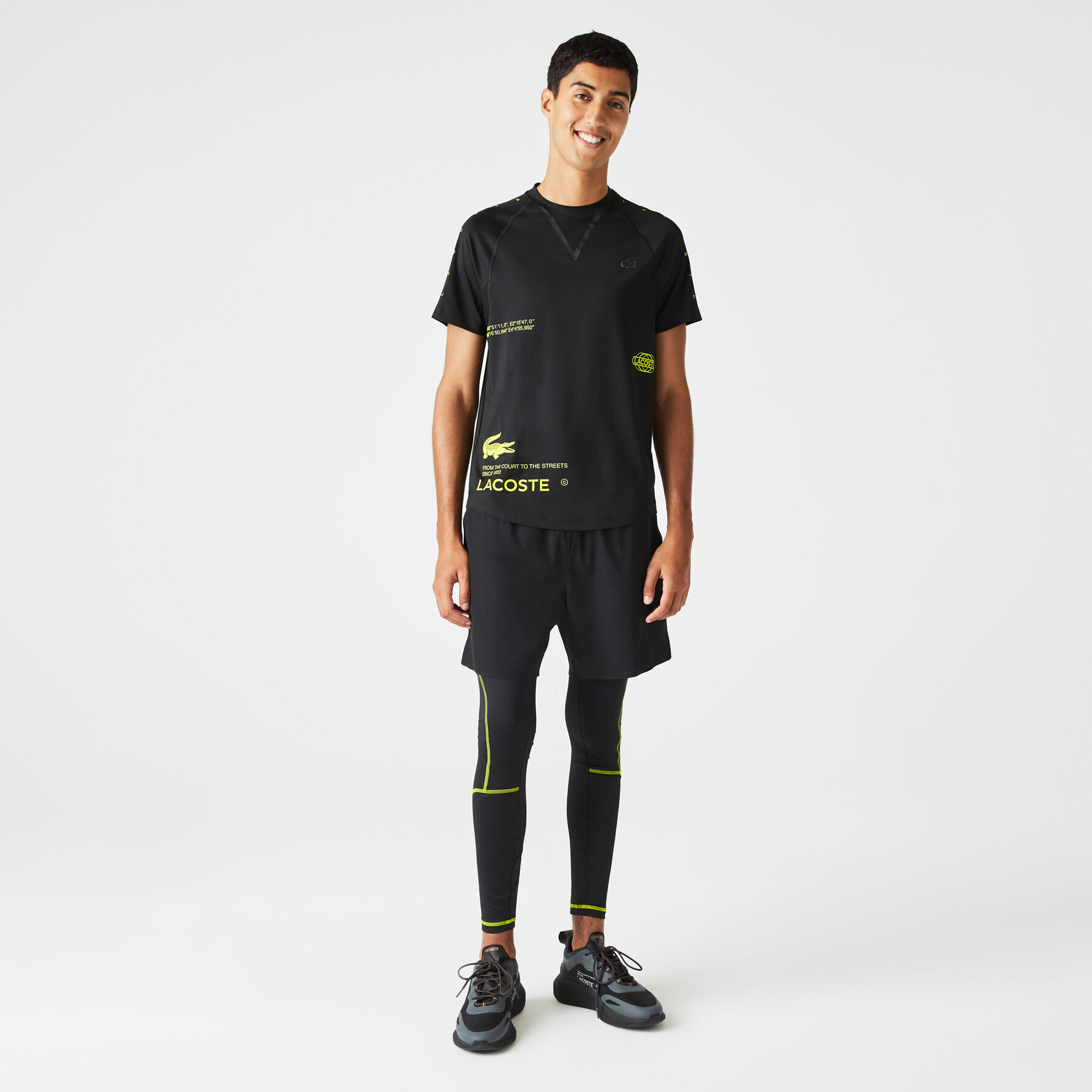 Men's Lacoste SPORT Stretch Jersey T-Shirt men s lacoste sport stretch jersey t shirt