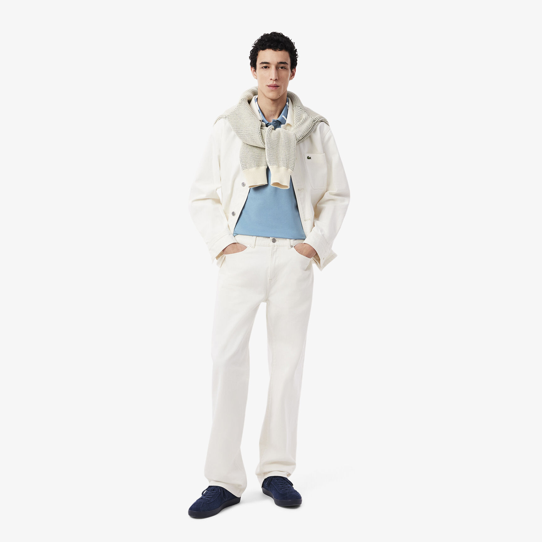 قميص بولو جاكار بقصة ضيقة