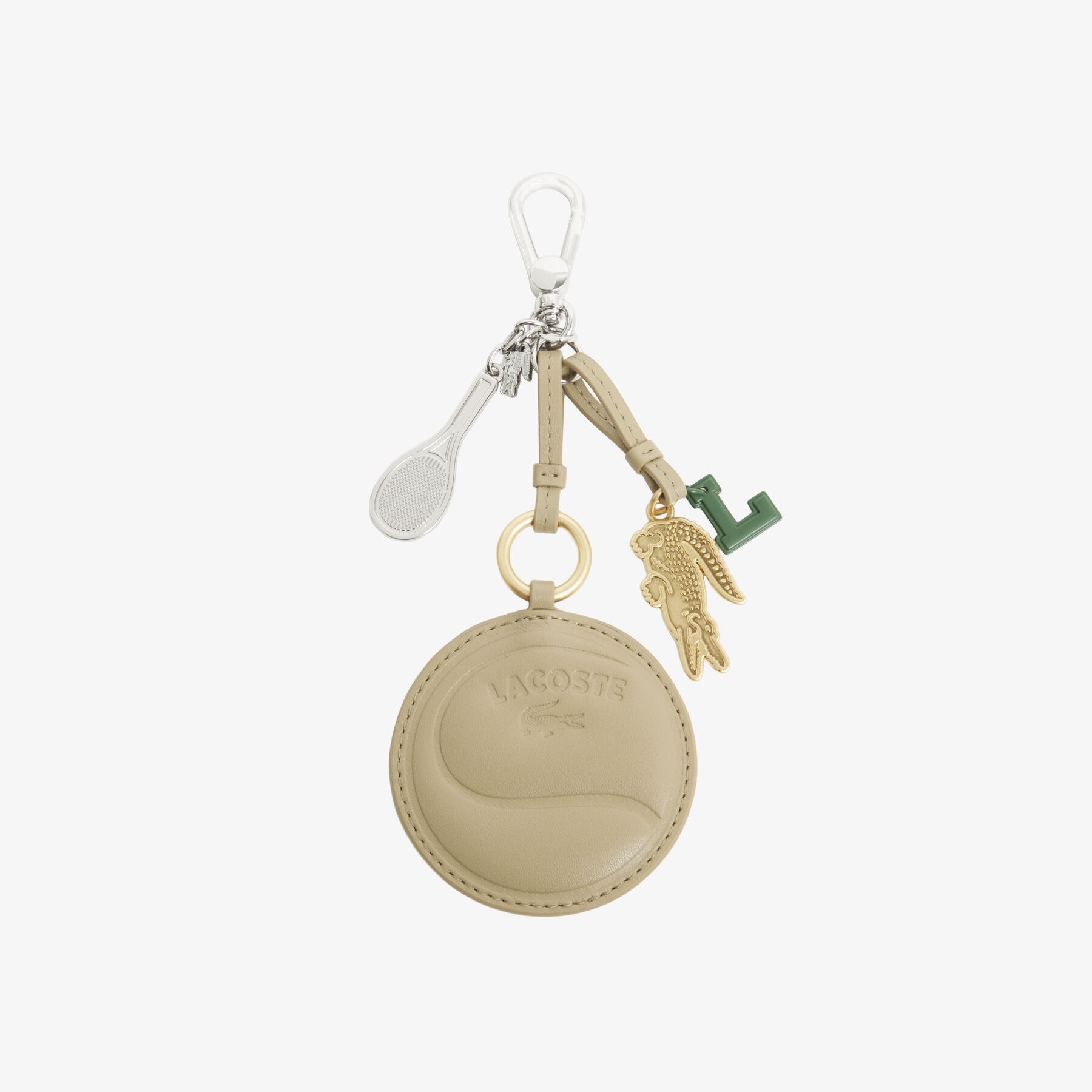 lacoste tennis racket mirror l charms key ring
