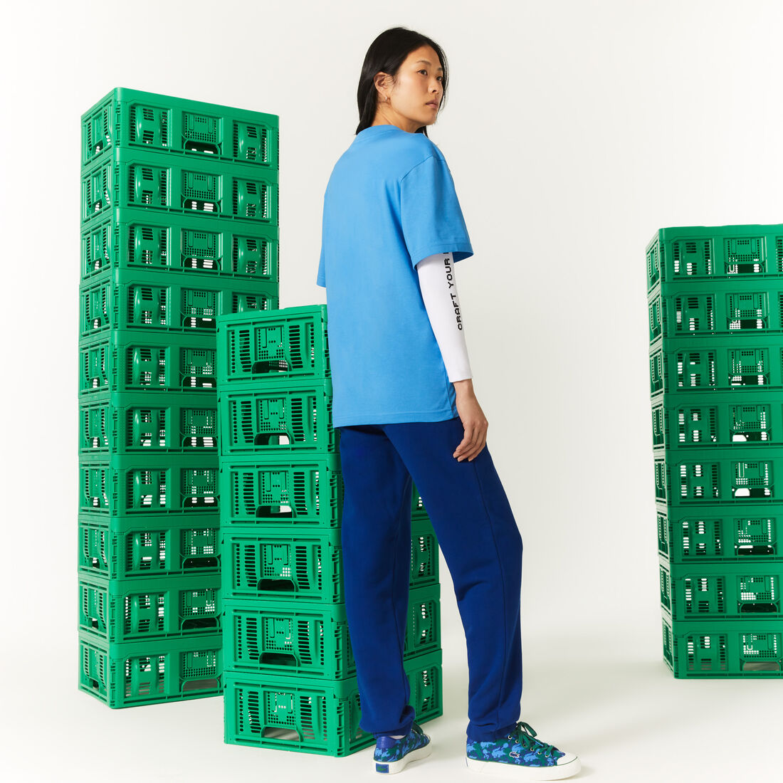 Unisex Lacoste x Minecraft Print Organic Cotton T-Shirt Unisex Lacoste x Minecraft Print Organic Cotton T-Shirt