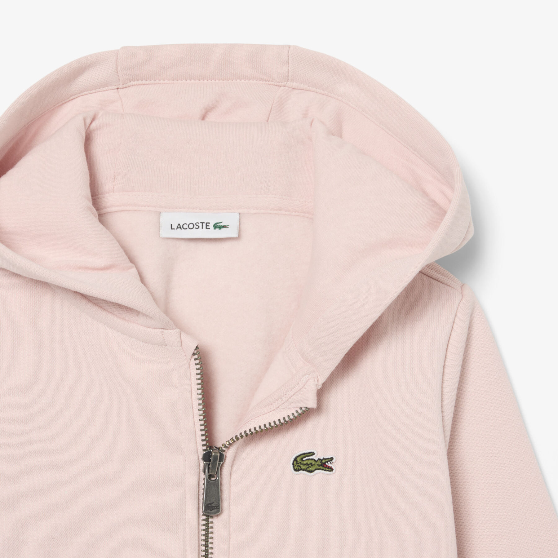 lacoste unisex brushed fleece zipped sweatshirt