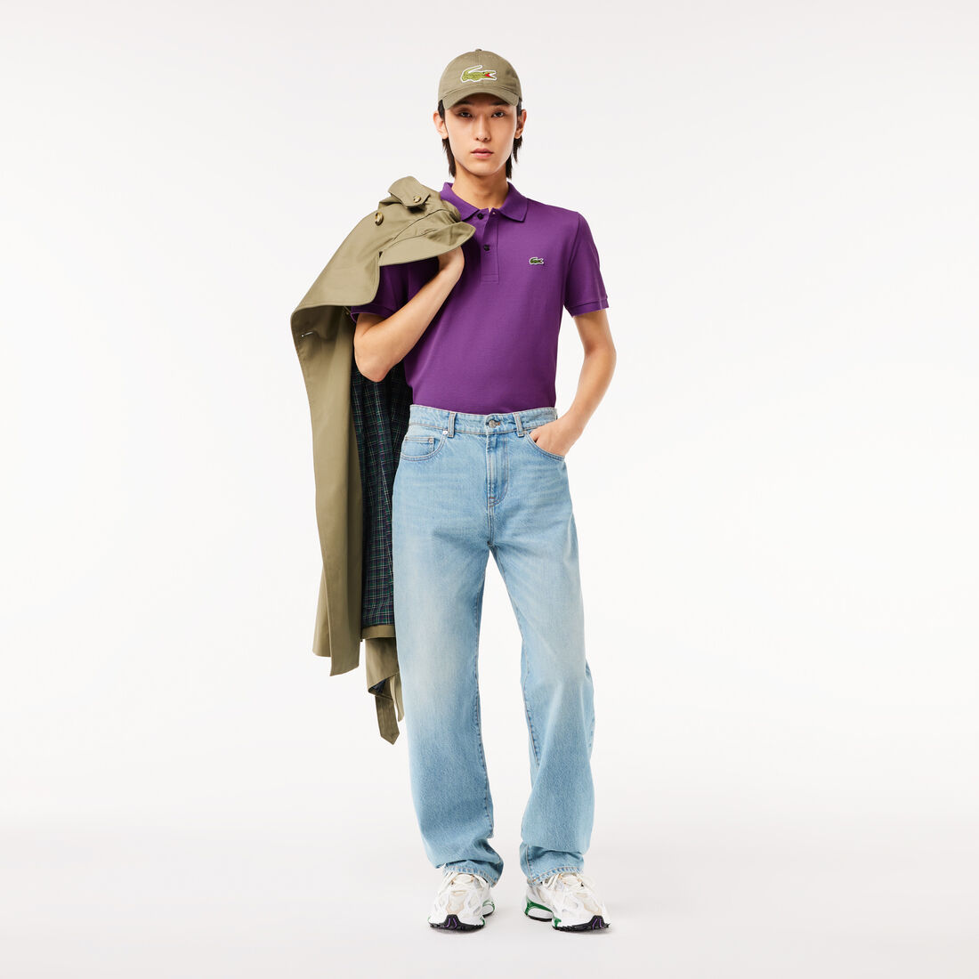 قميص بولو بيكيه بقصة ضيقة L.12.12 قميص بولو بيكيه بقصة ضيقة L.12.12