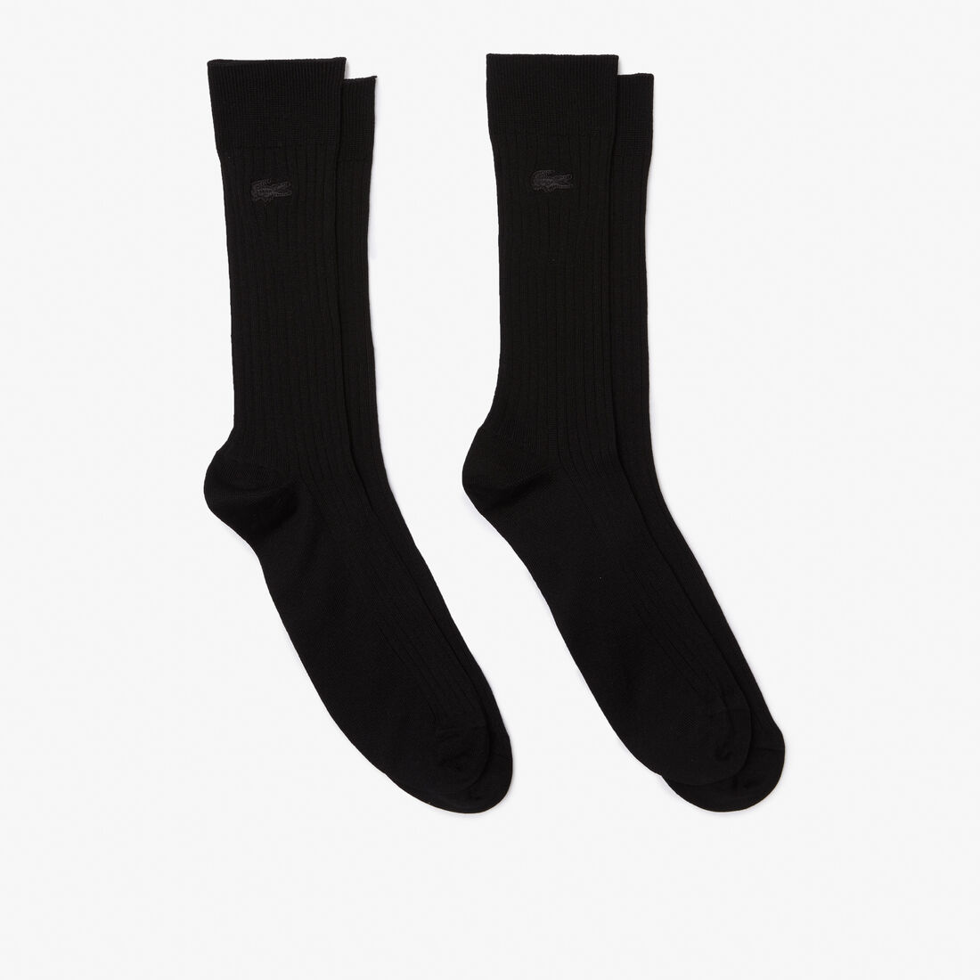 Unisex High-Cut Ribbed Cotton Socks Two-Pack