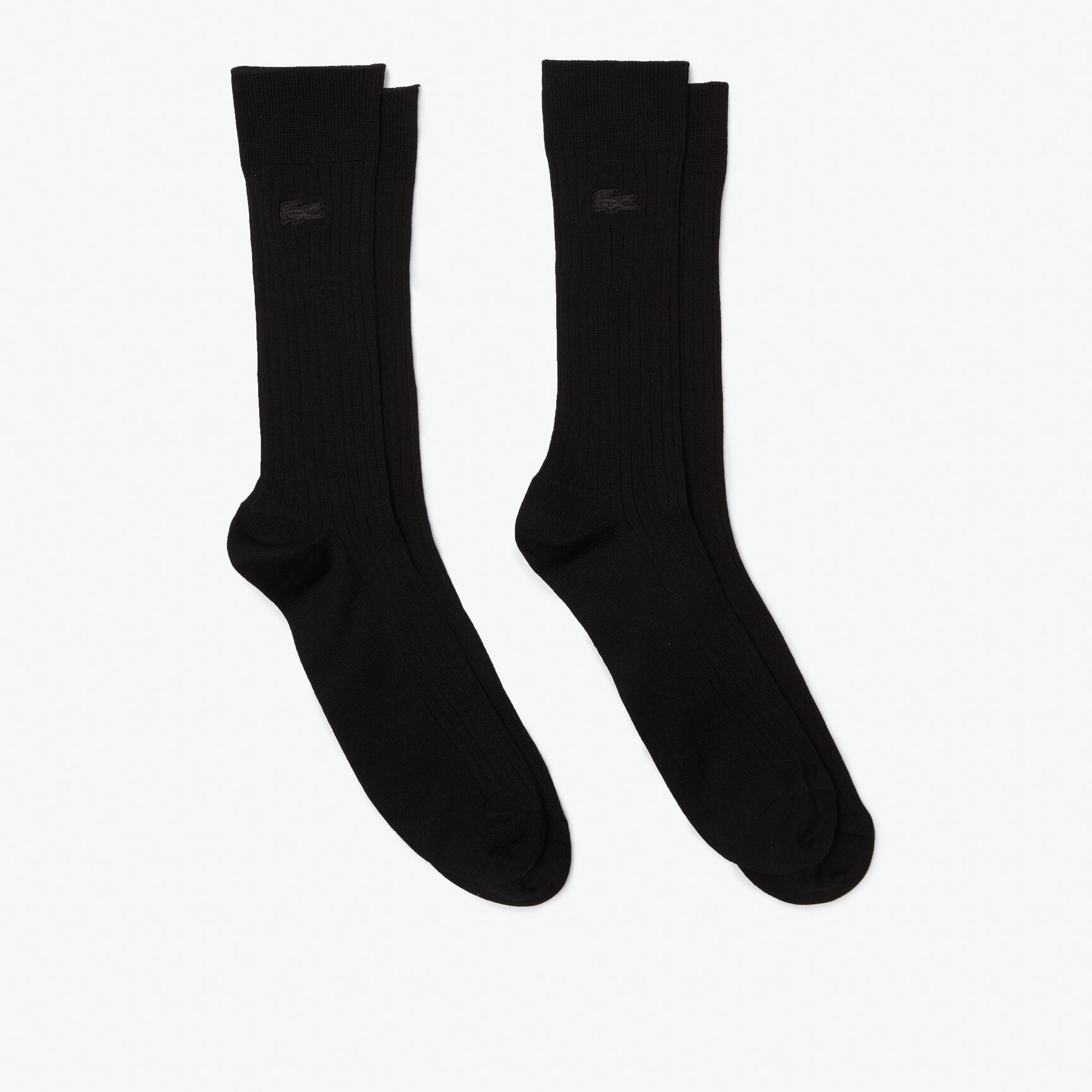 Unisex High-Cut Ribbed Cotton Socks Two-Pack