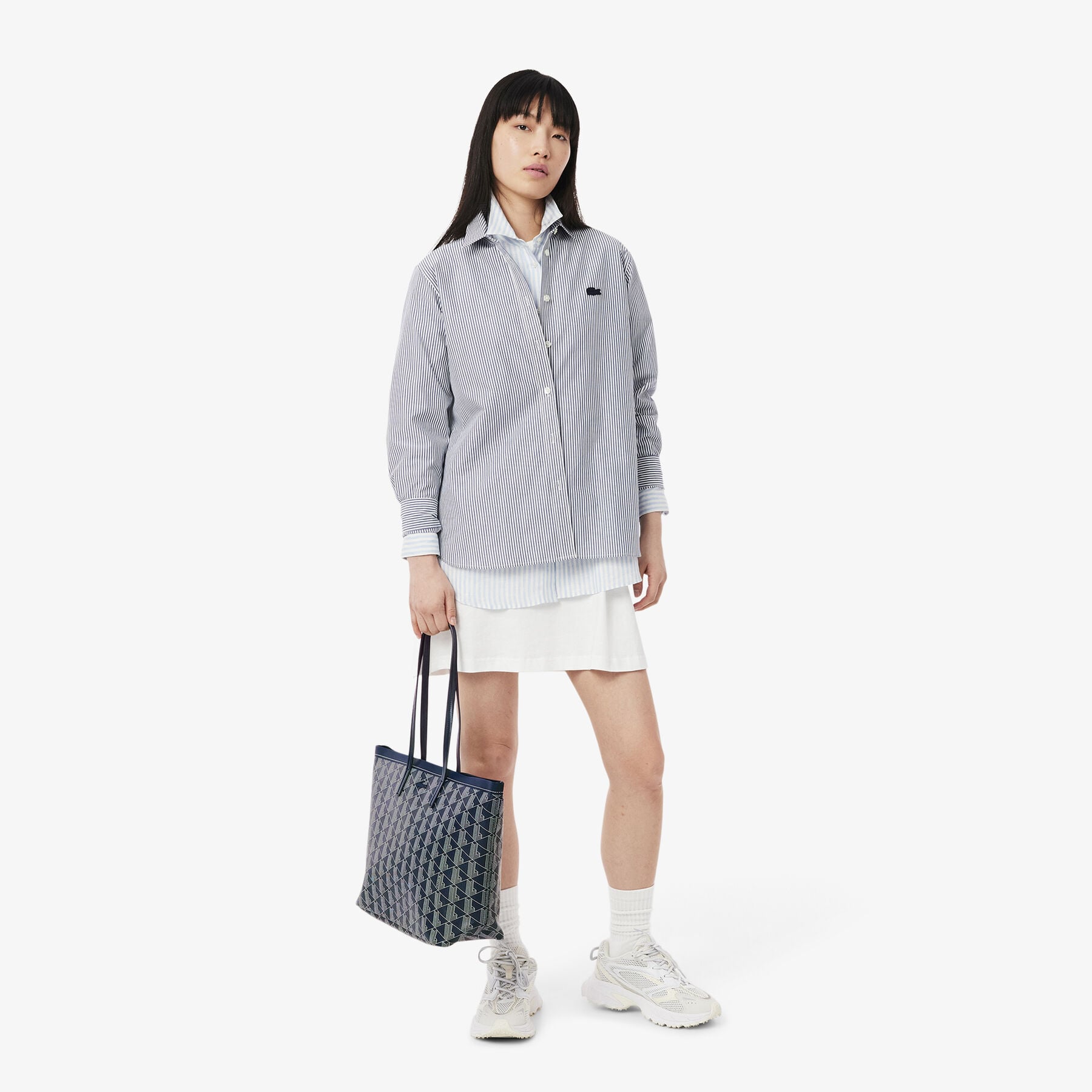 Zely Grained Tote with Pouch lacoste zely grained tote with pouch
