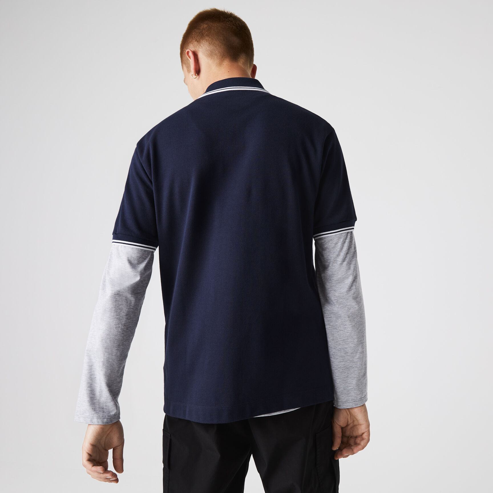 Men&rsquo;s Lacoste Classic Fit Striped Accents Cotton Piqu&eacute; Polo Shirt