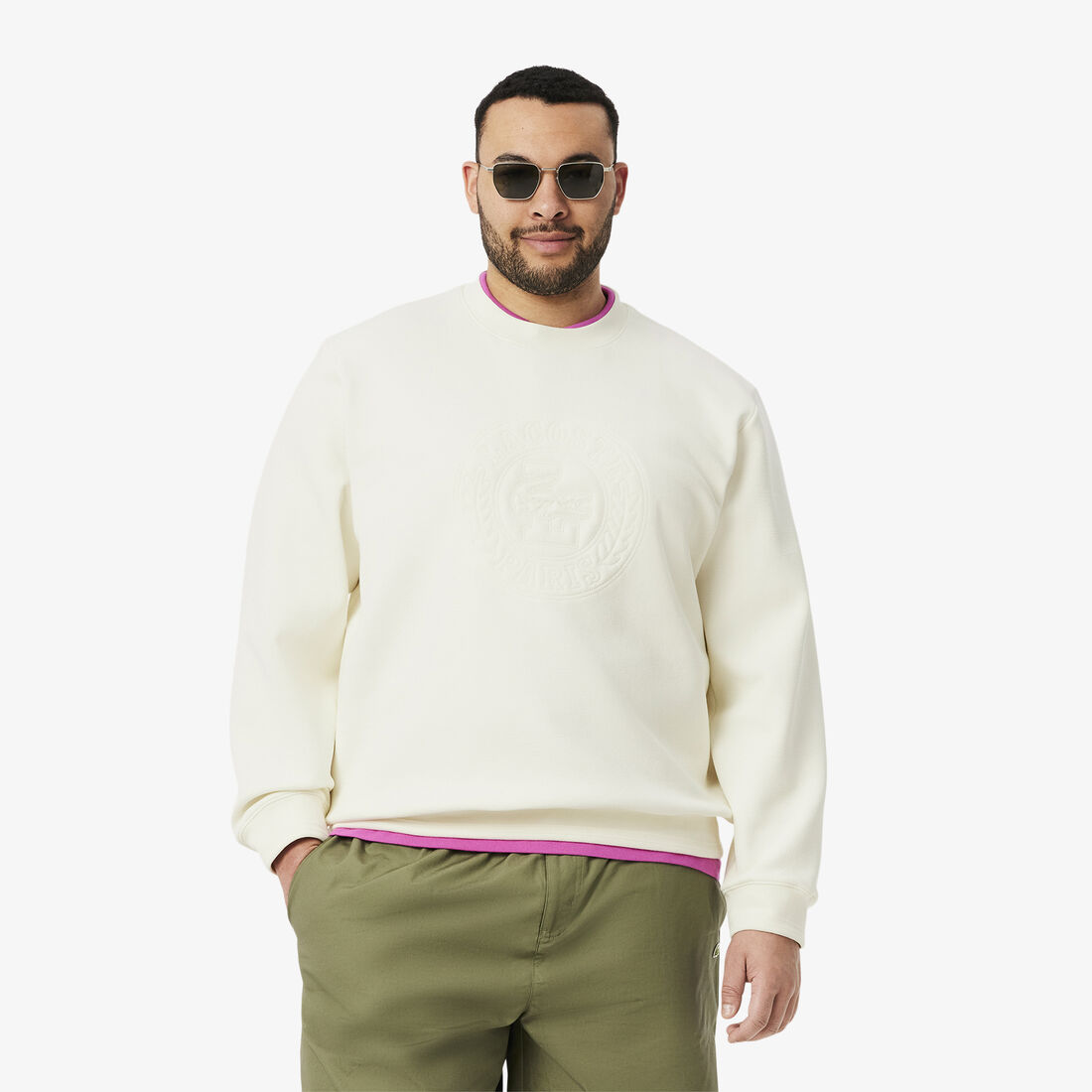 Embossed Logo Pique Sweatshirt Embossed Logo Pique Sweatshirt