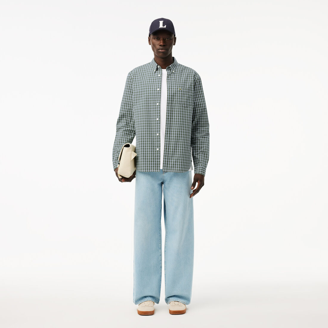 قميص بوبلين مربع قميص بوبلين مربع