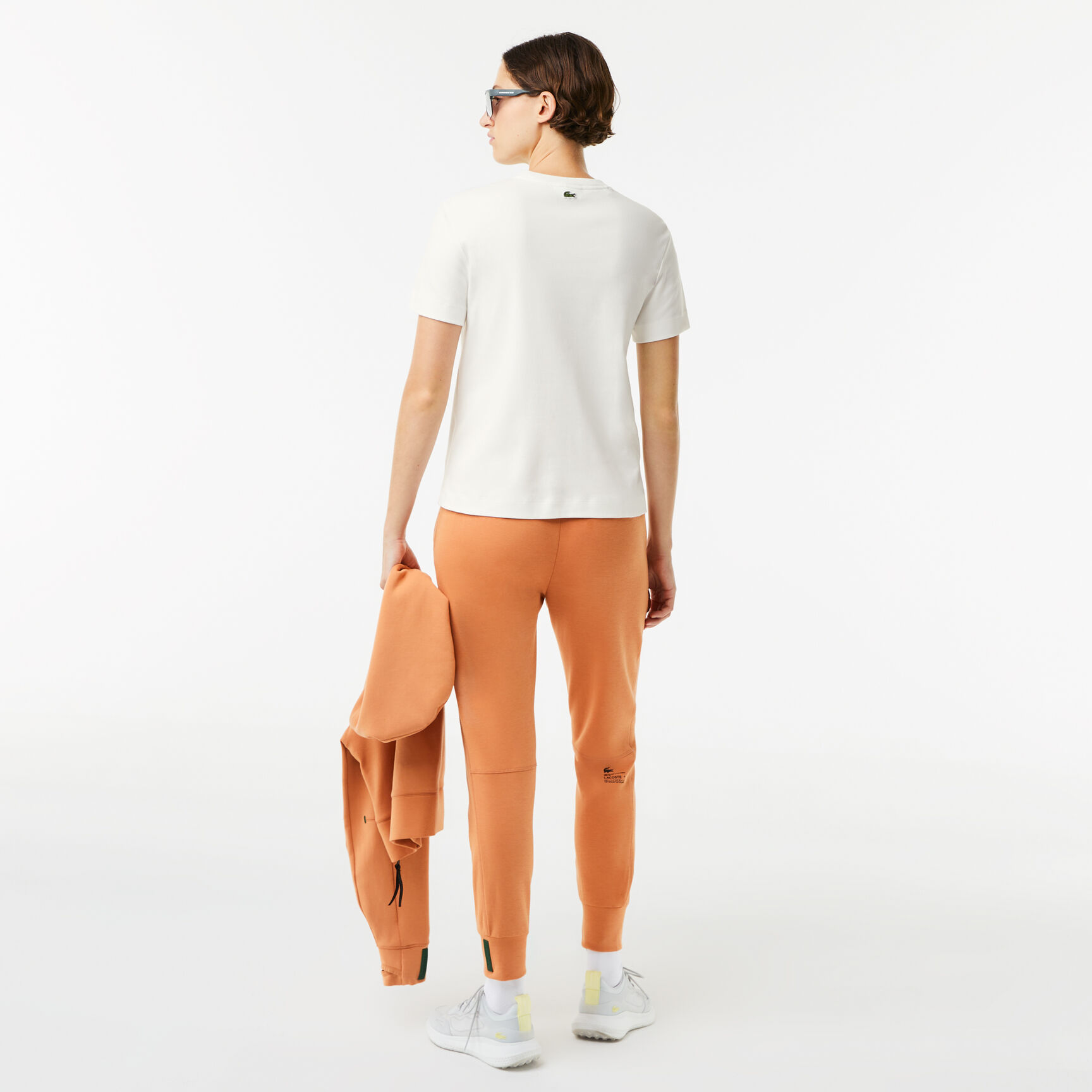 تيشيرت لاكوست قطن عضوي بقصة فضفاضة للنساء