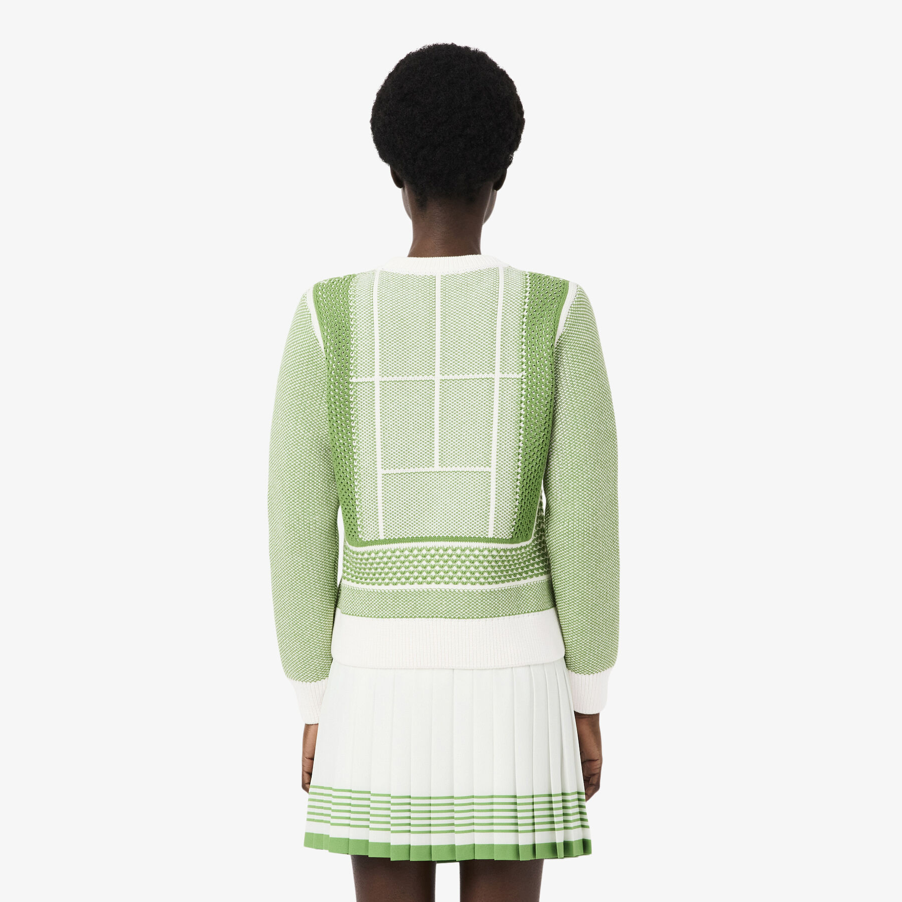 Tennis Court Graphic Jacquard Sweater Tennis Court Graphic Jacquard Sweater
