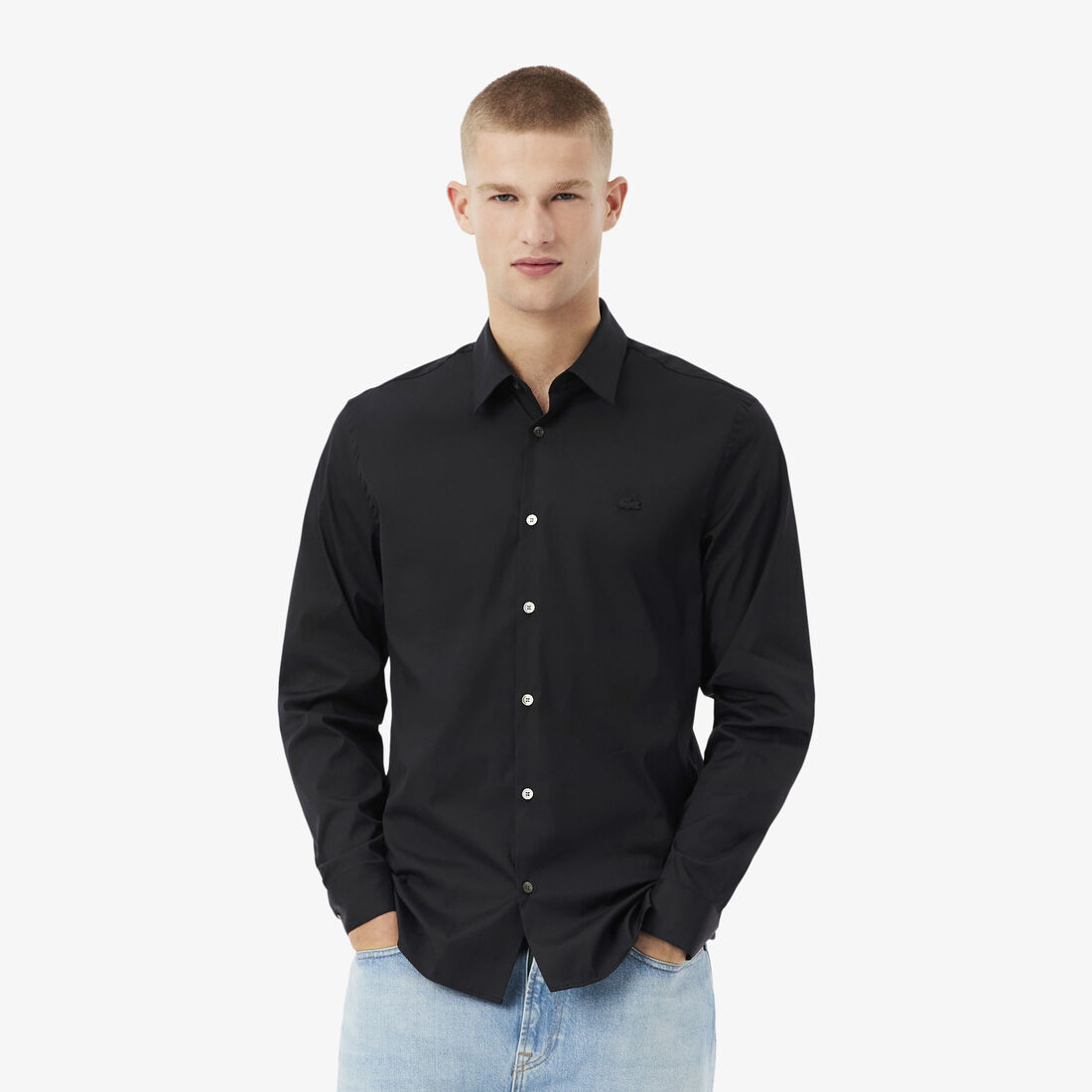 Slim Fit Stretch Poplin Shirt