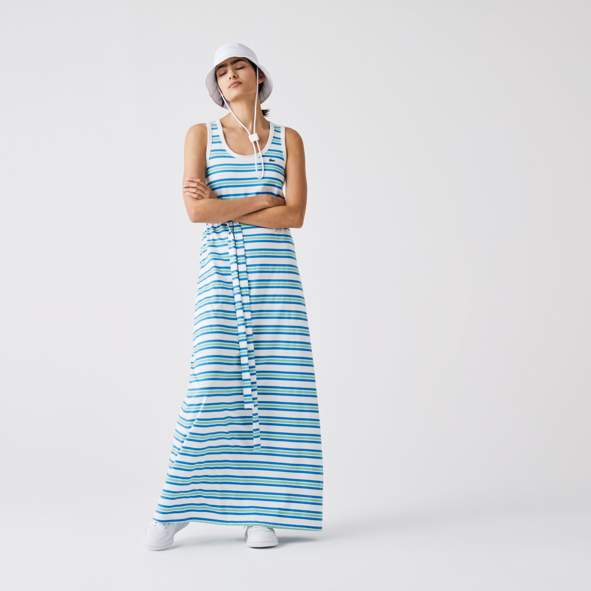 Women’s Long Striped Cotton Tank Top Dress Women’s Long Striped Cotton Tank Top Dress