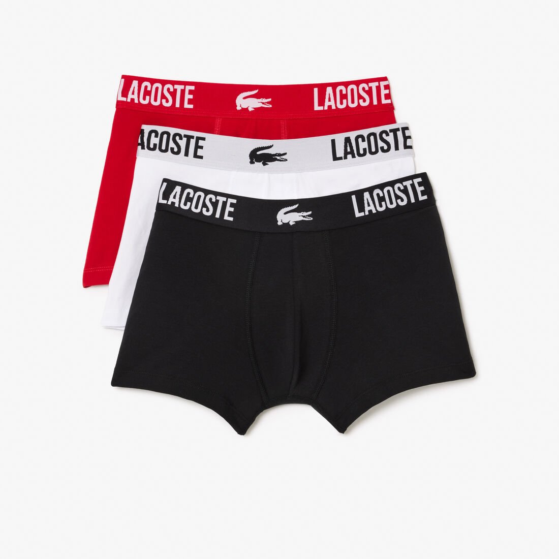 Men's Lacoste Branded Jersey Trunk Three-Pack Men's Lacoste Branded Jersey Trunk Three-Pack