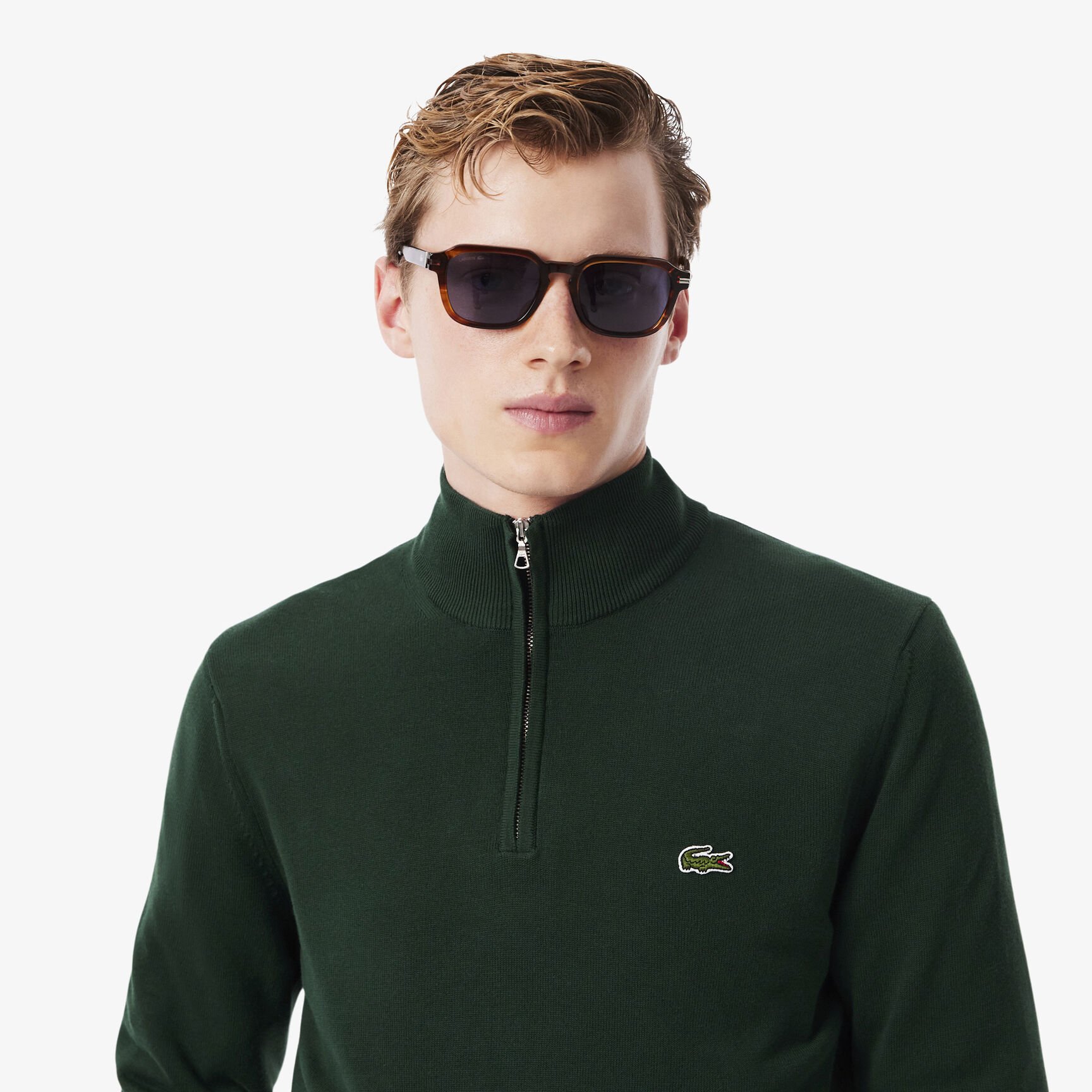 سترة قطنية بسحاب وياقة عالية سترة قطنية بسحاب وياقة عالية