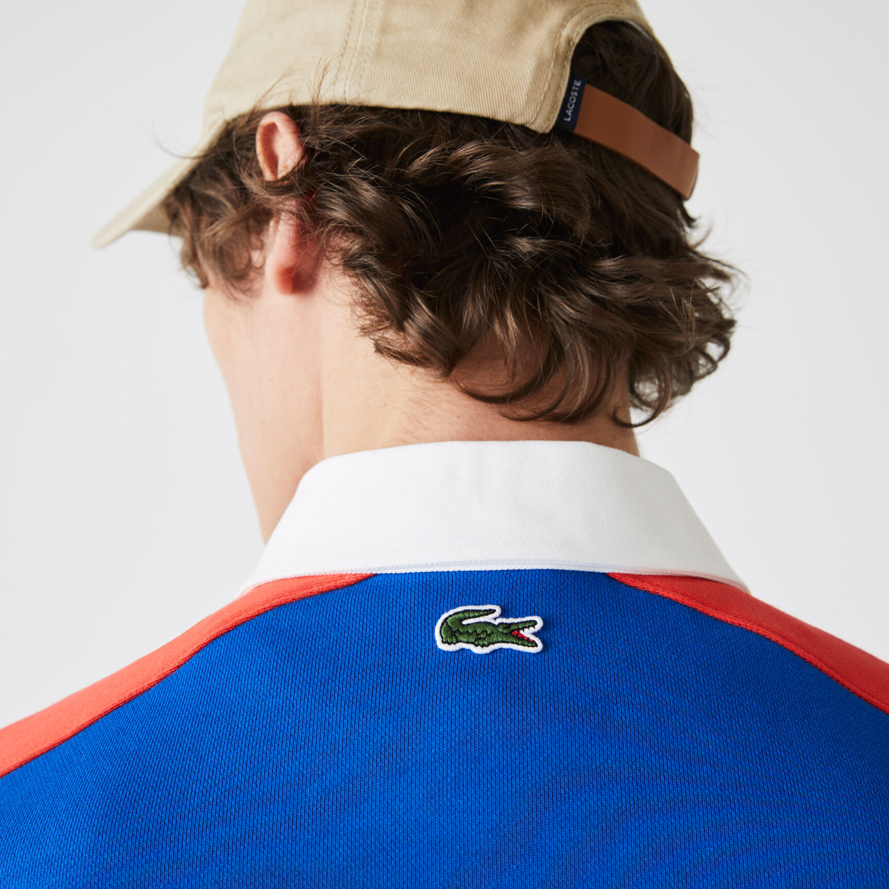 سويت شيرت بولو صوف مع كتل لونية مجموعة Lacoste LIVE للرجال سويت شيرت بولو صوف مع كتل لونية مجموعة Lacoste LIVE للرجال