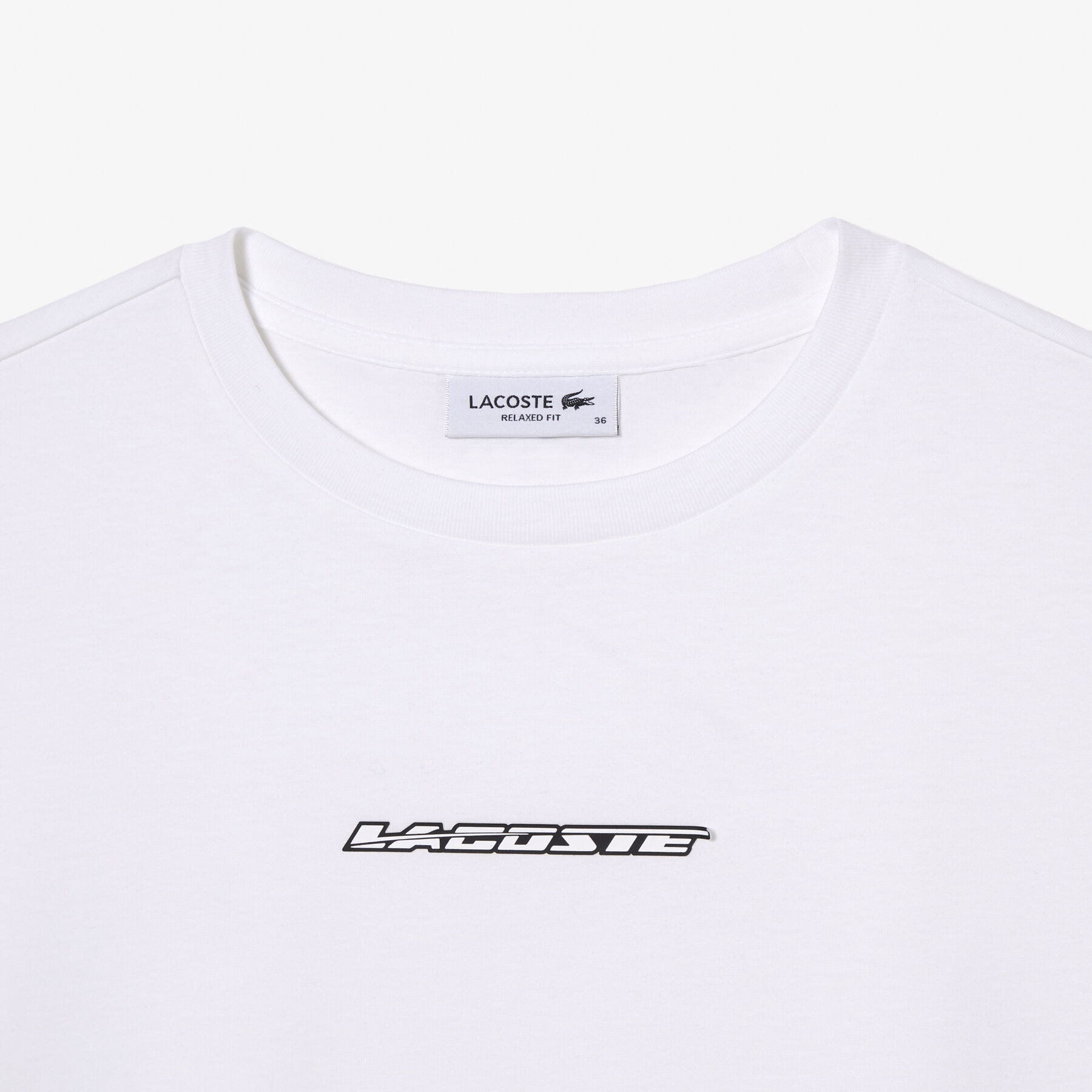 women s lacoste jersey contrast print t shirt